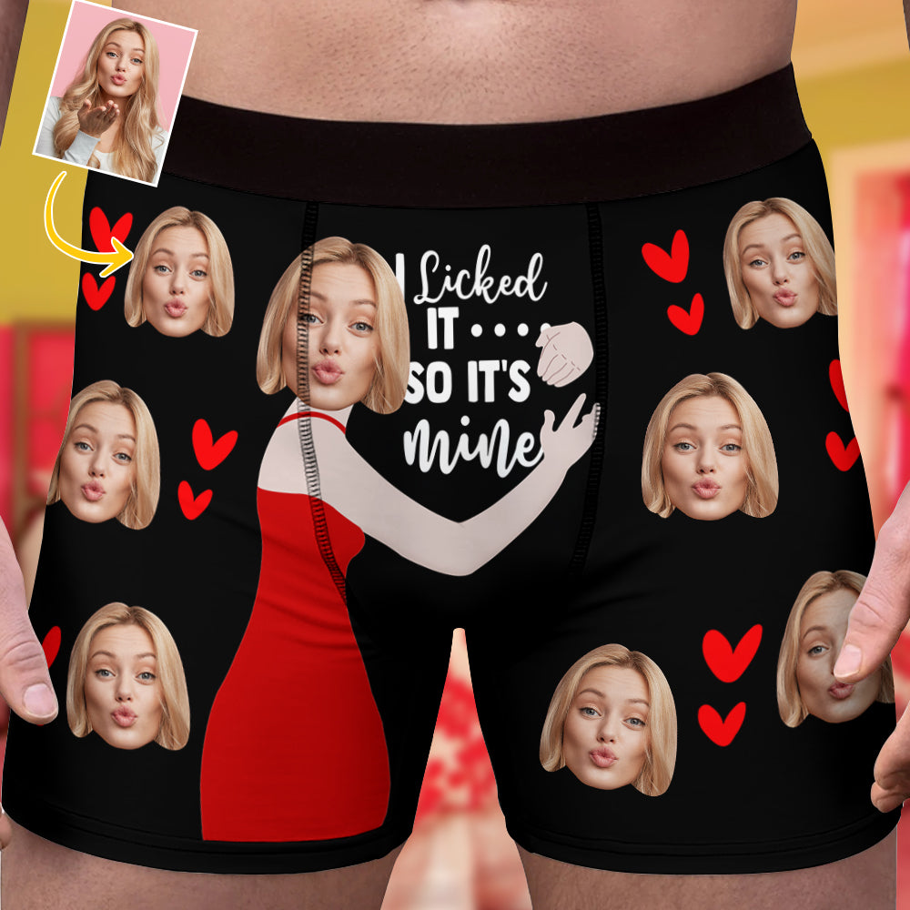 Custom Face Boxer Shorts for Men, Personalized Husband and Boyfriend Underwear