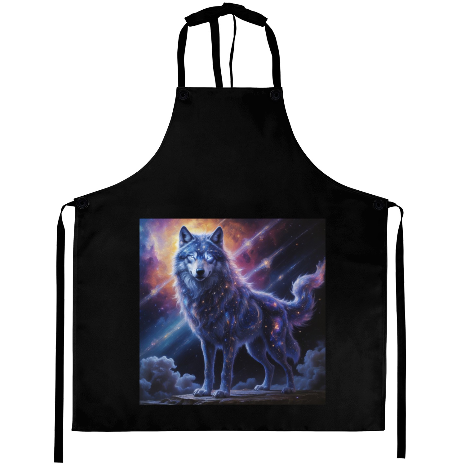 Cosmic Wolf Spirit Aprons