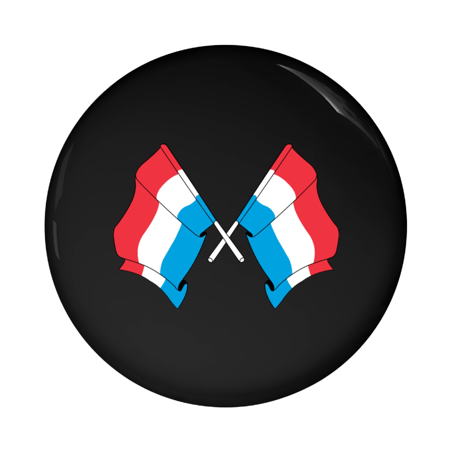 Two flags of Luxembourg Pin Buttons