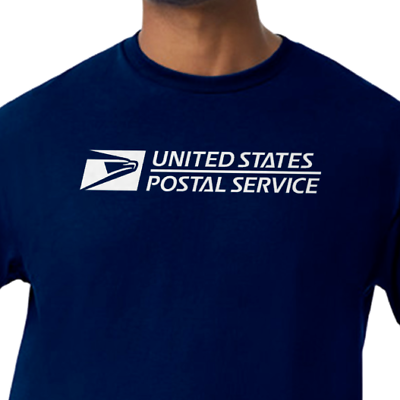 Postal Service DRIVER DELIVERY TEE United SPS MAIL-MAN NAVY BLUE T-SHIRT
