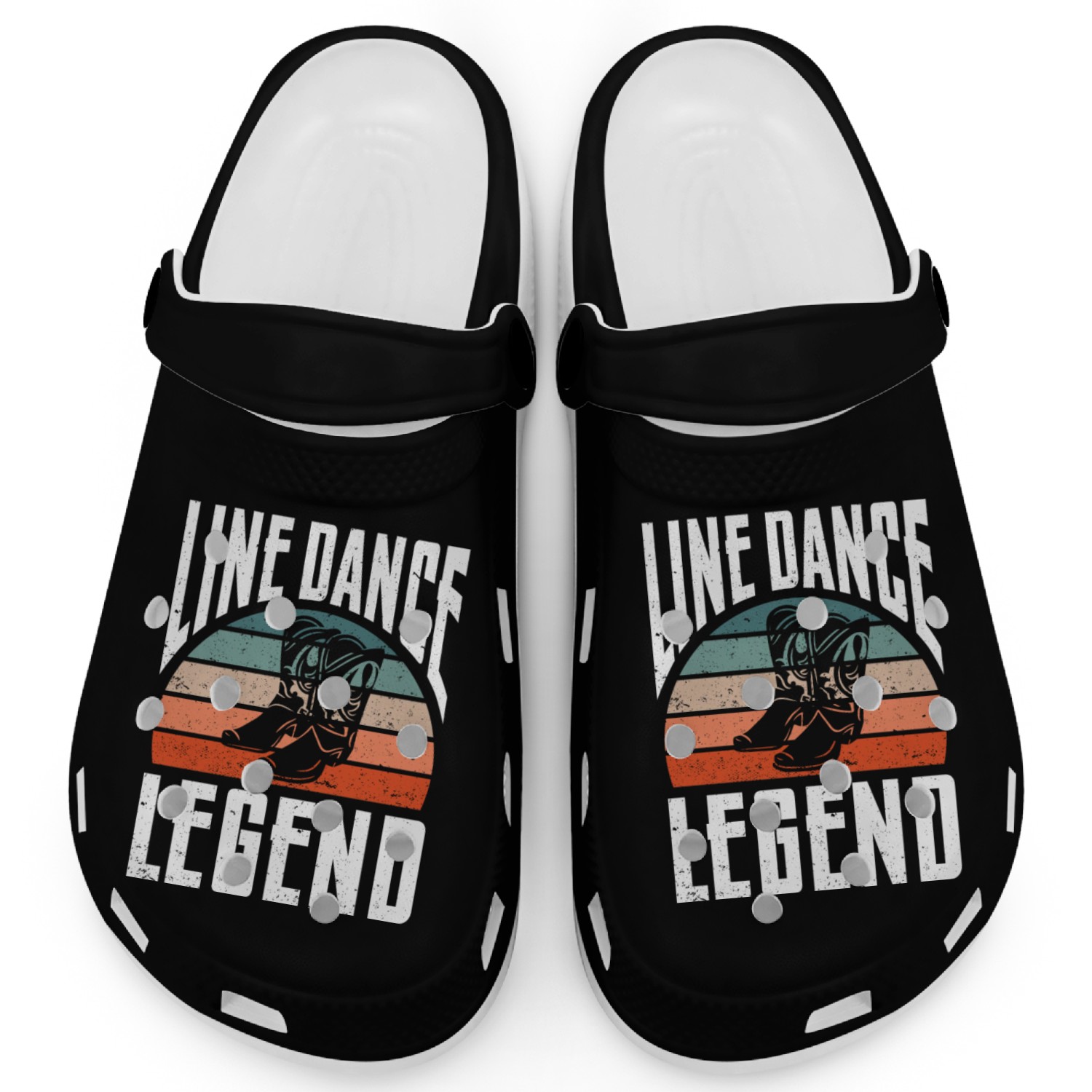 Retro Vintage Line Dance Legend Rodeo Cowboy Boots Clogs