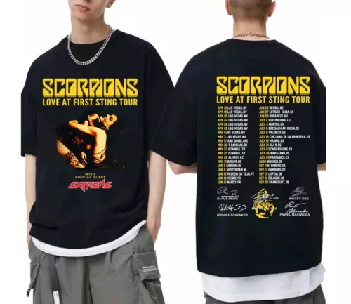 Scorpions Love At First Sting Tour 2024 Signature T-Shirt