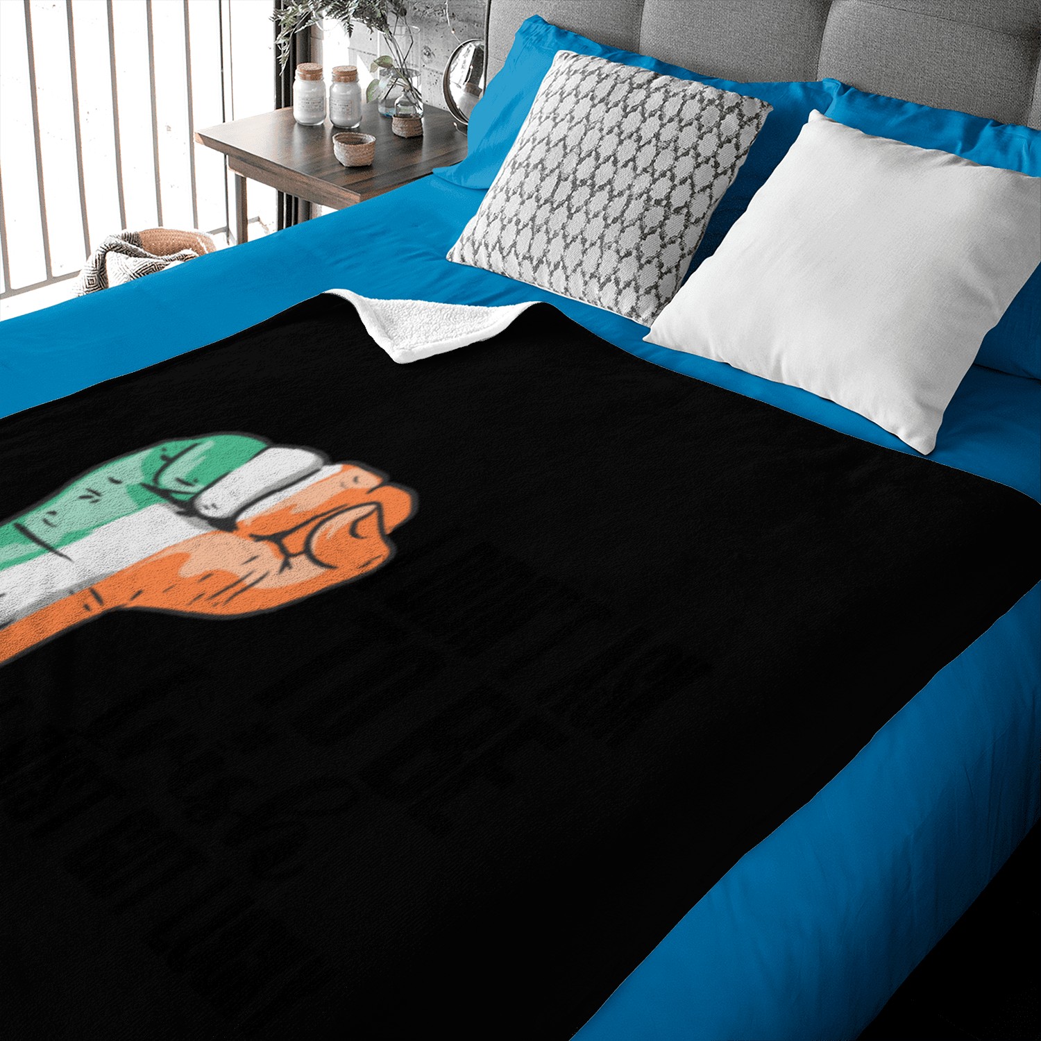 Irish Pride Ireland Flag Grown Irish Roots Irish Baby Blankets