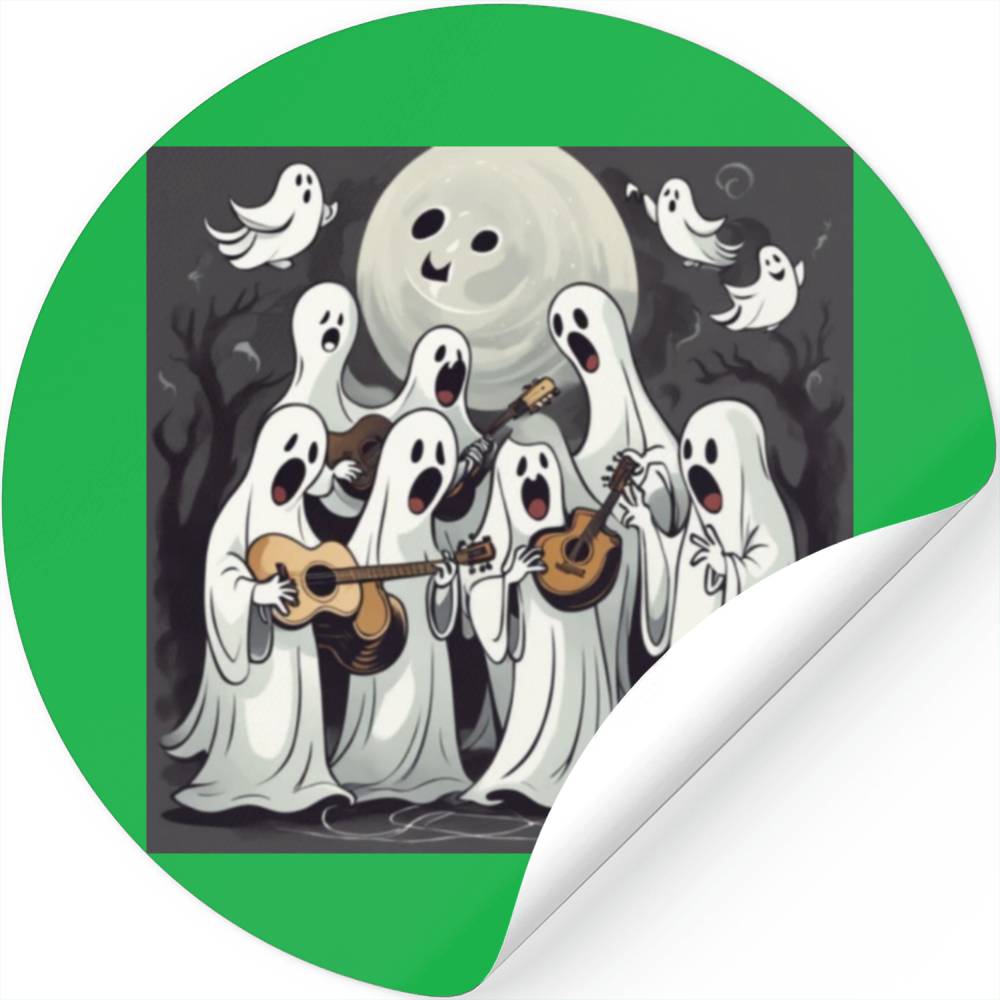 The ghosts play the Guitars in the ghost house. Stickers