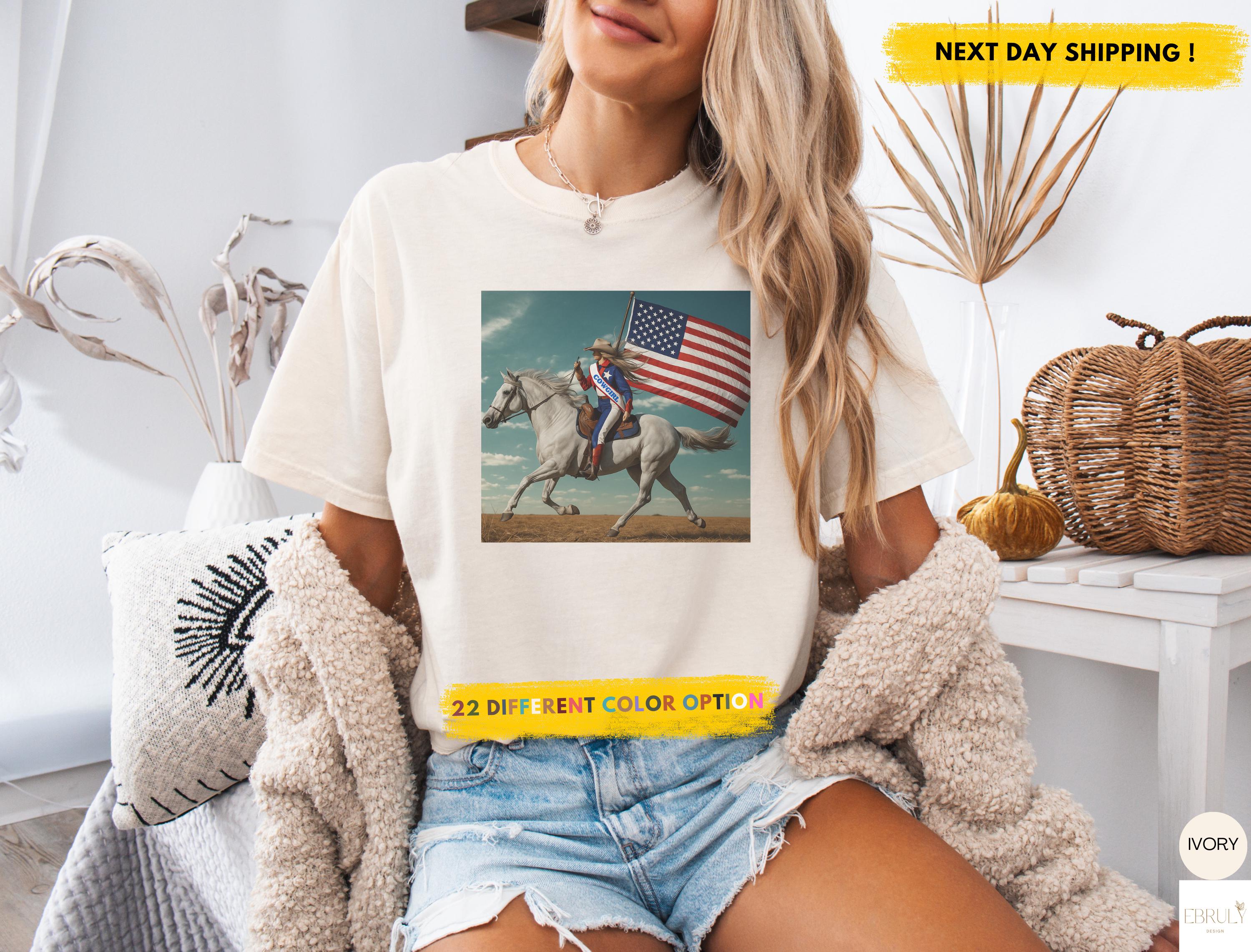 Comfort Color's Vintage Cowgirl T-Shirt, Western Cowgirl T-Shirt