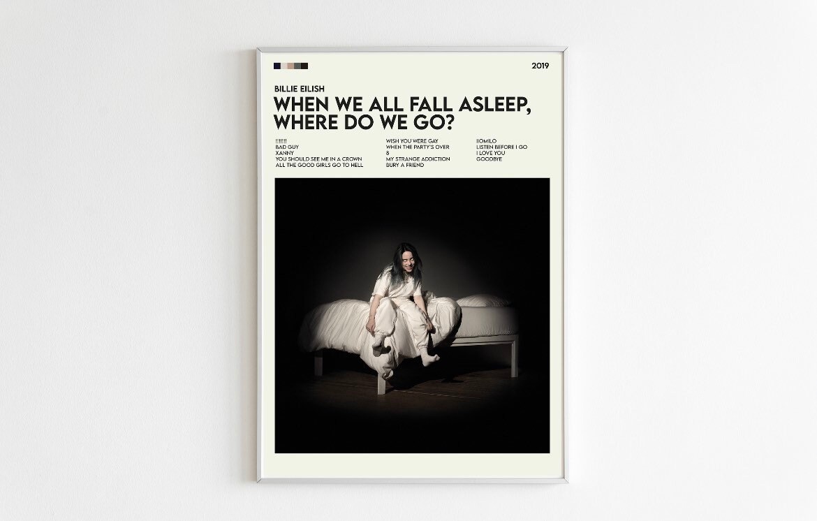 Minimalist Billie Eilish When we all fall asleep Poster