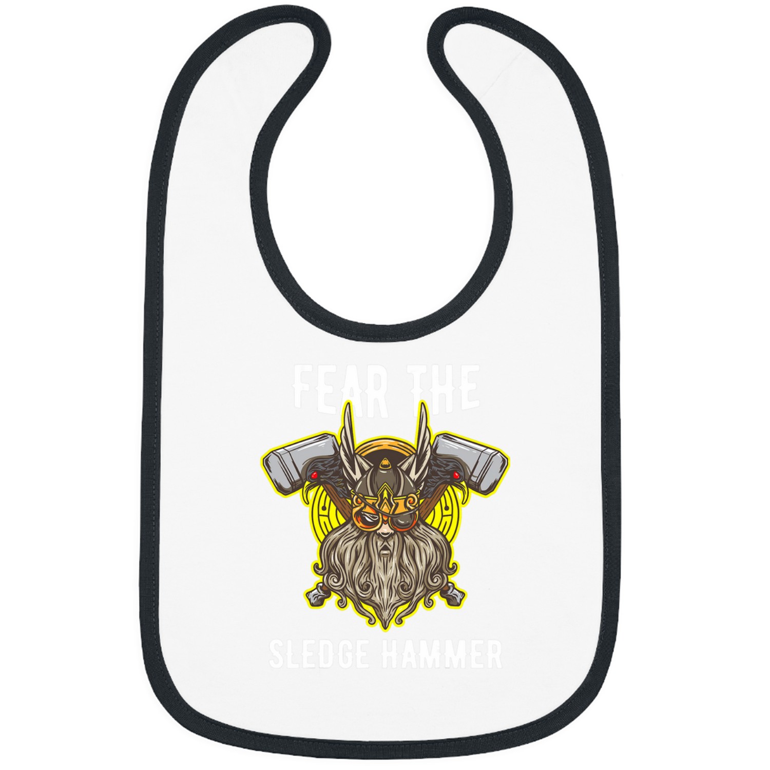 Fear the sledgehammer Viking with beard Bibs