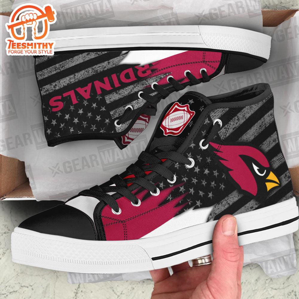 Arizonna Cardinals High Top Shoes, Sneakers For Fans