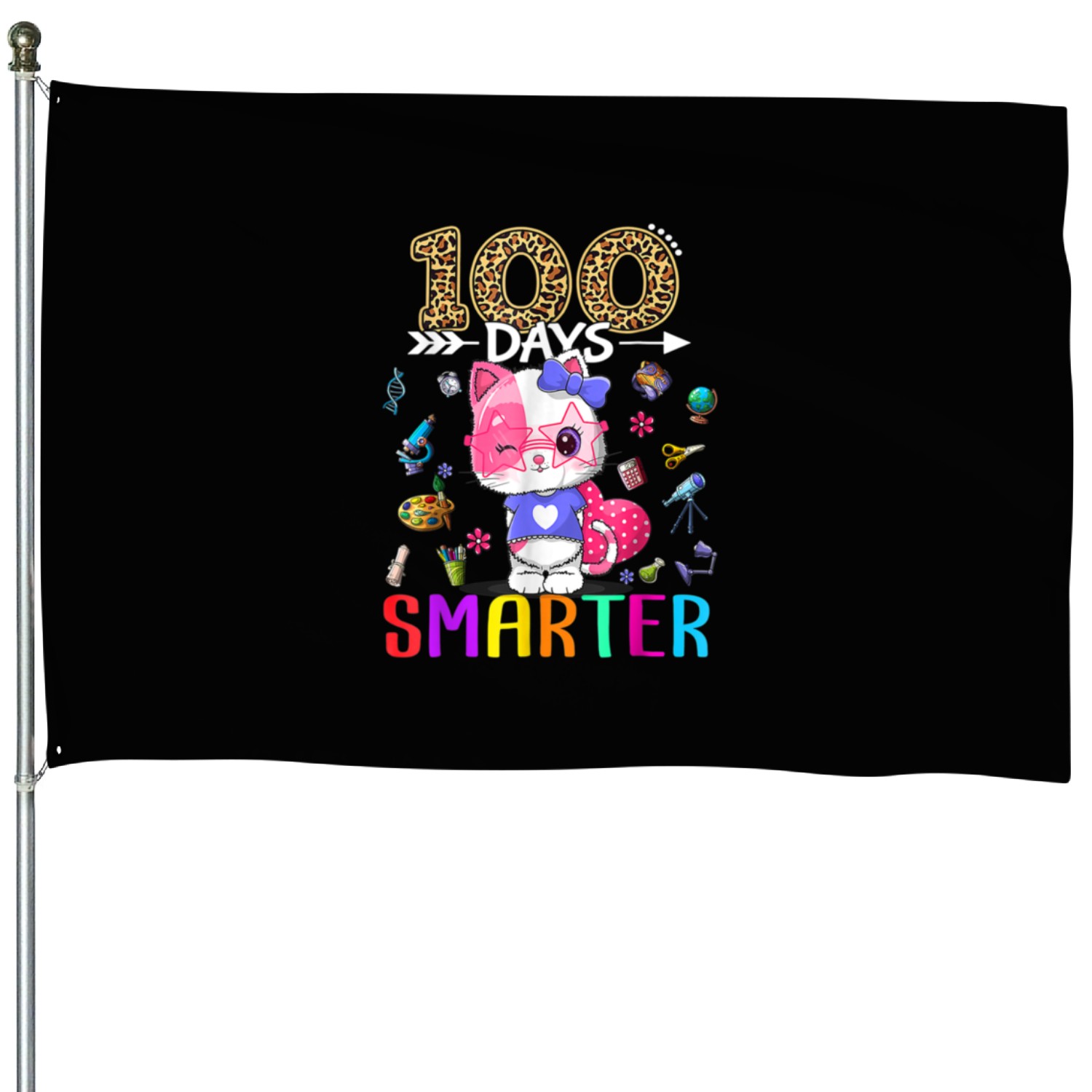 Happy 100th Day Of School Smarter House Flags