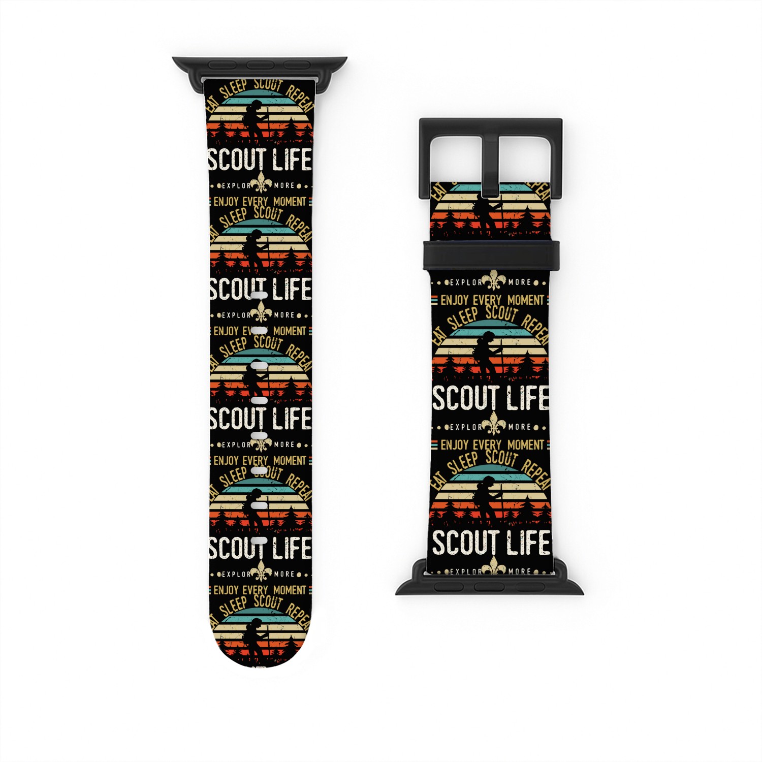 Eat Sleep Scout Repeat Vintage Scouting Scout Life Watch Bands For Apple Watch