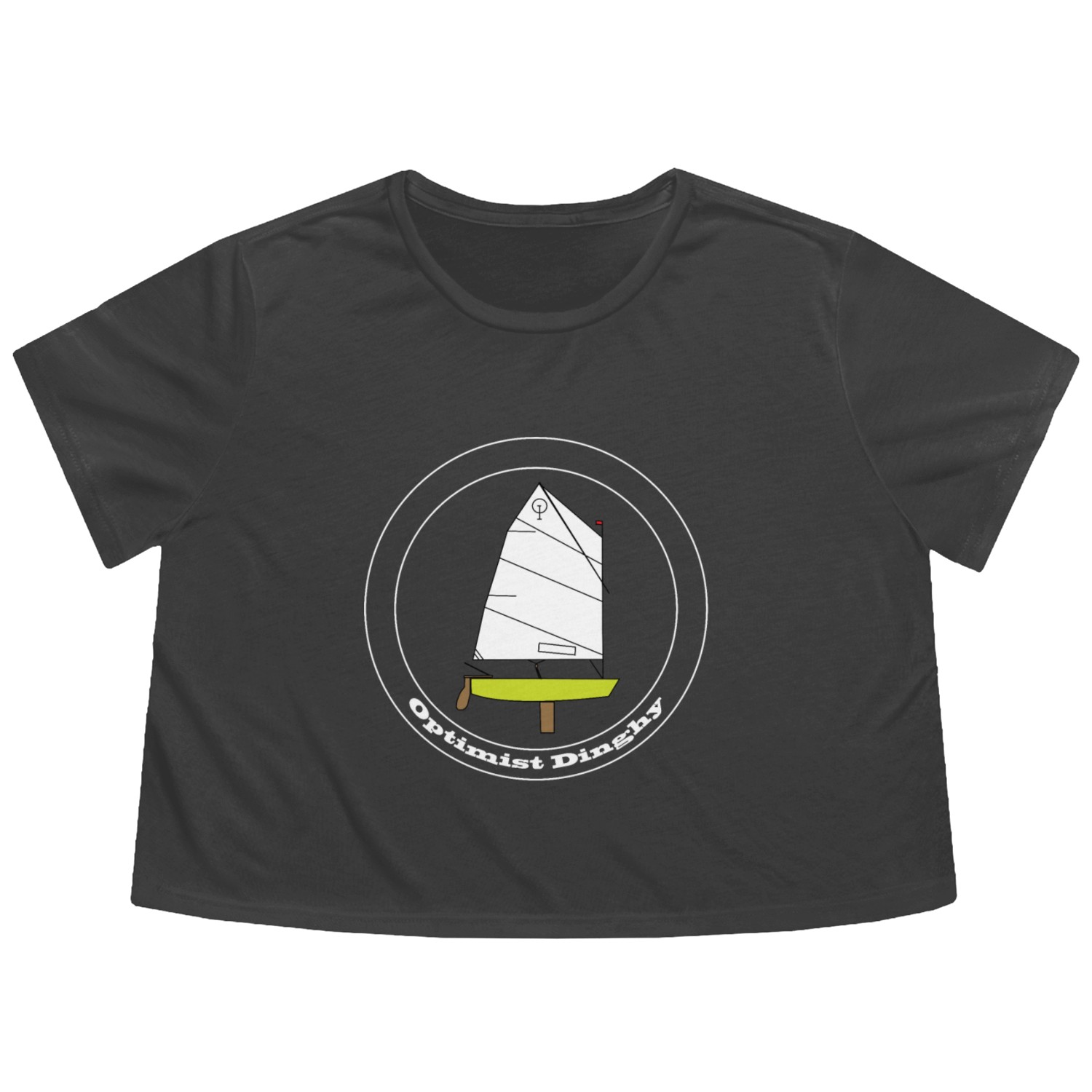 Optimist Sailing Dinghy Flowy Cropped Tees