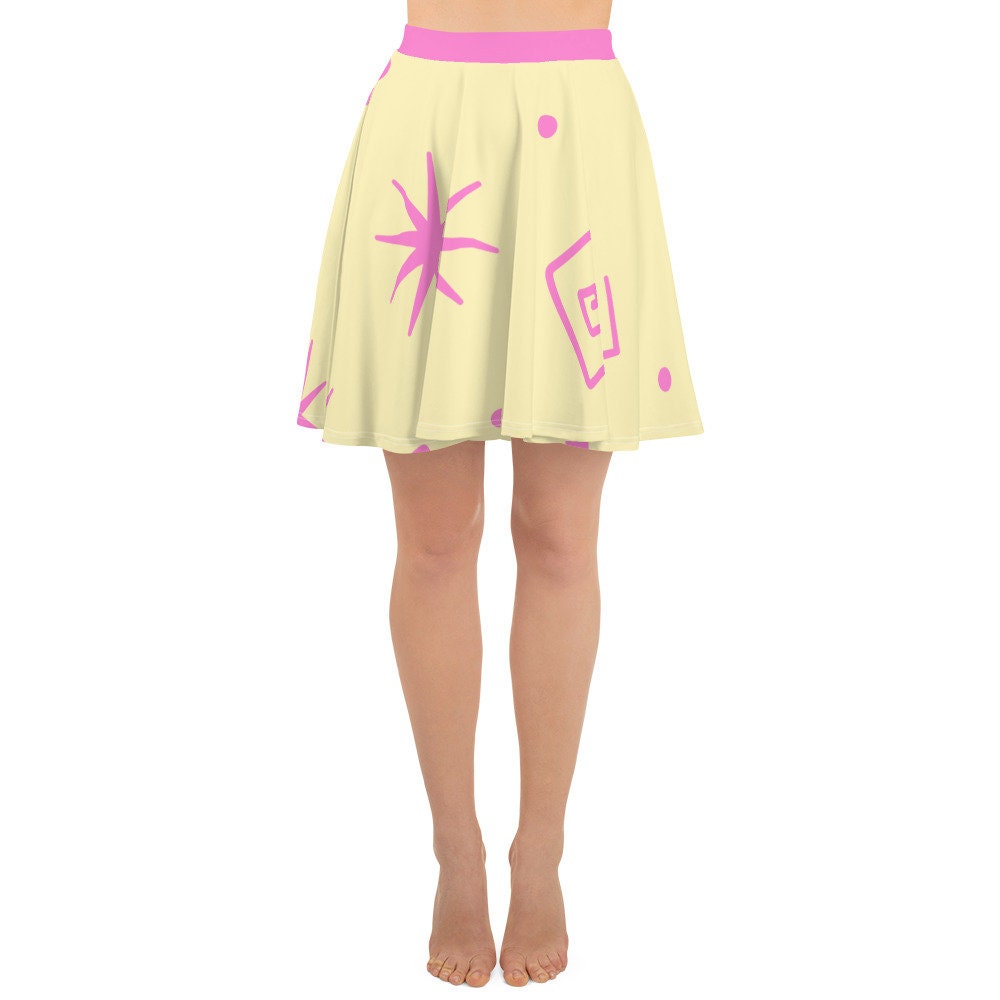 Yellow Teacups Skater Skirt