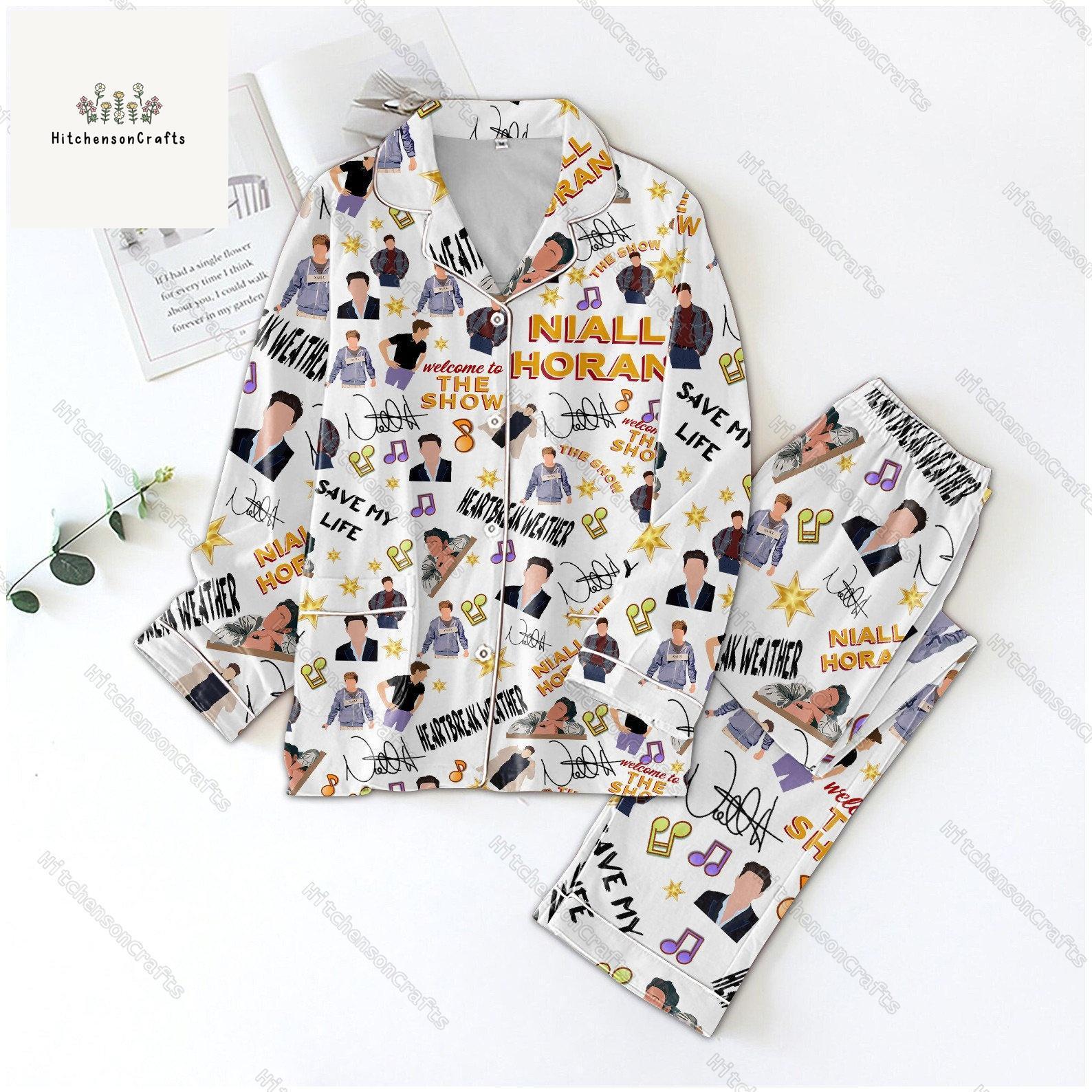 Niall Horan Pajamas Set, Niall Horan Concert Holiday Pajamas, Niall Horan Tour Pajamas Christmas, Pajamas Family, Niall Horan Fan Gift