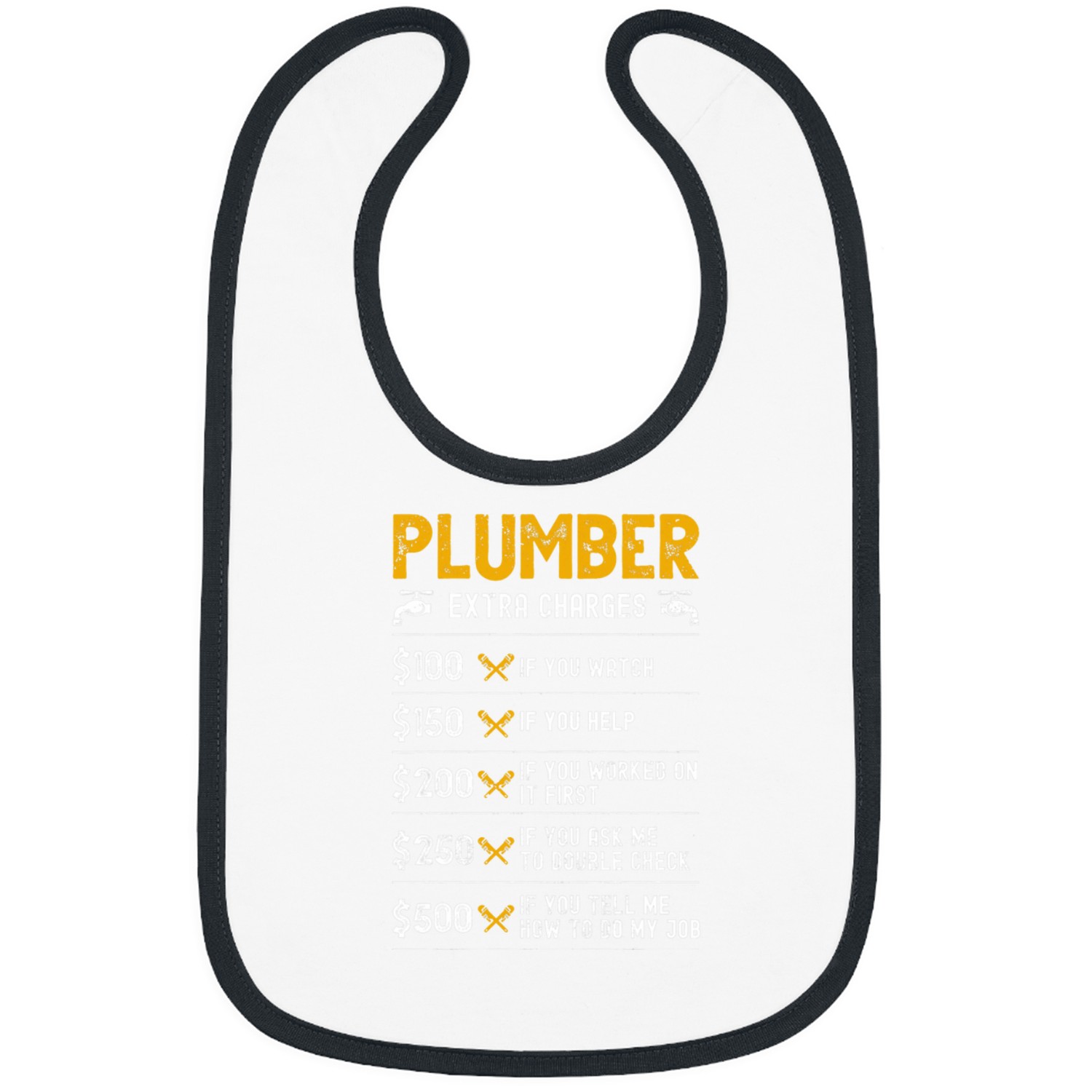 Plumbers Job extra Charges Rate Tradesman plumbing Pipefitter Bibs