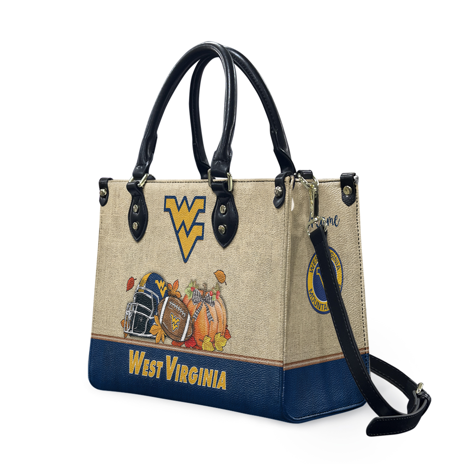 NCAA West Virginia Mountaineers Autumn Women Leather Bag