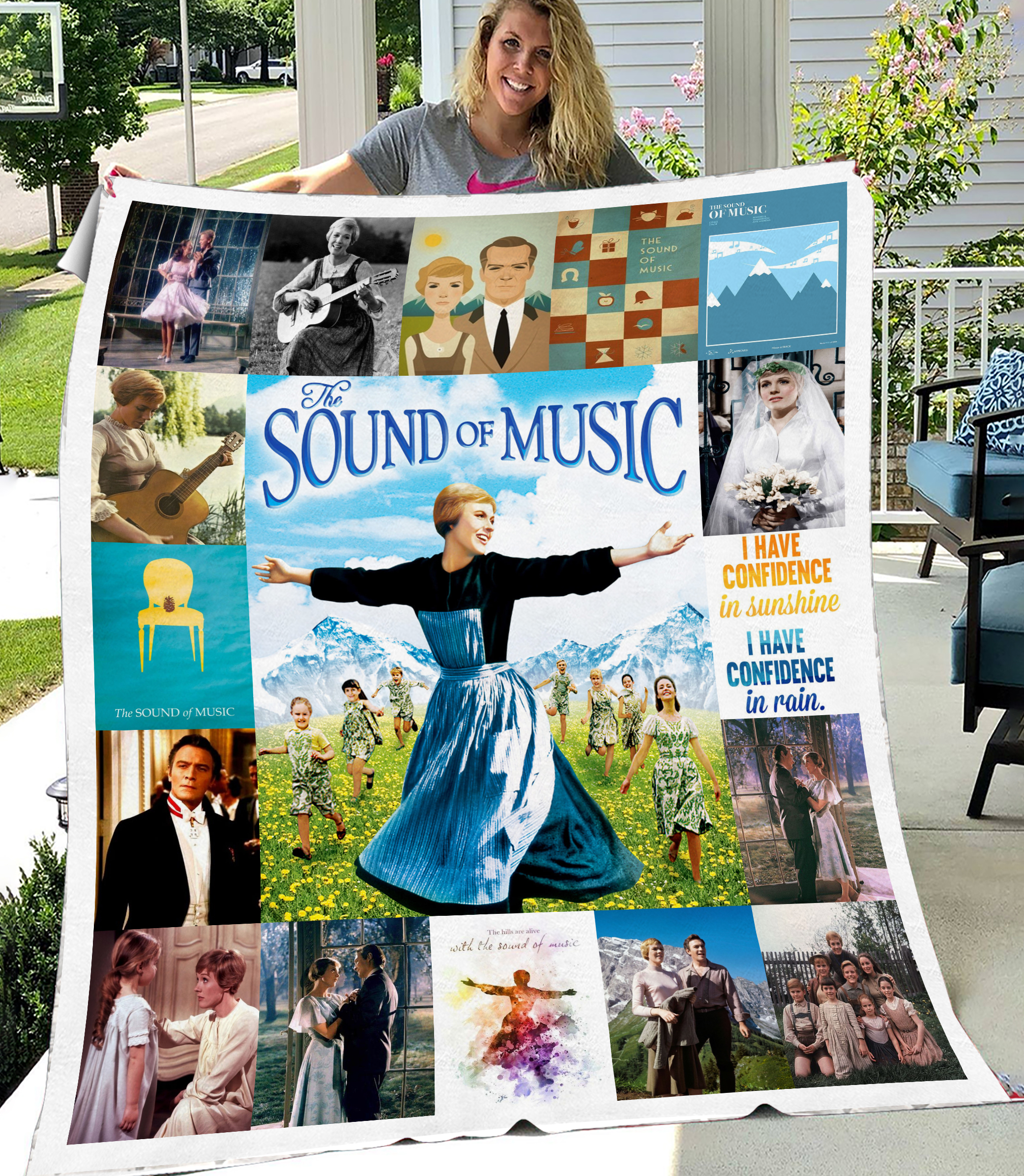 Vintage Sound Of The Music Fleece Blanket, Christmas Blanket.