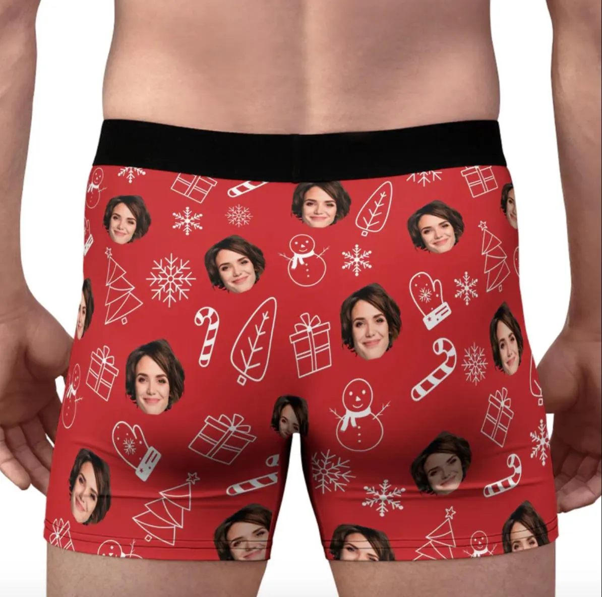 Custom Face Photo Jingle My Bells Christmas Boxer Briefs, Personalized Christmas Gift For Boyfriend, Husband, Anniversary