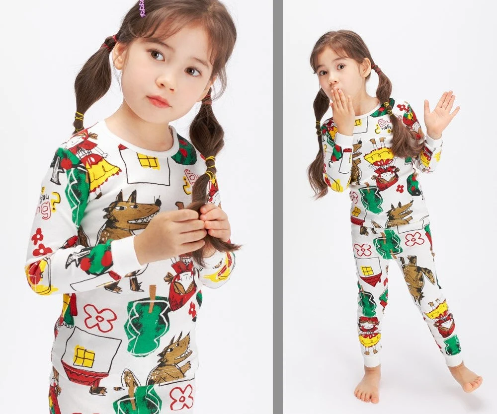 Girls Little Red riding hood Pajamas, kids pajama set, Pajama set for girls, dolls and princess pajamas, Korean pajamas