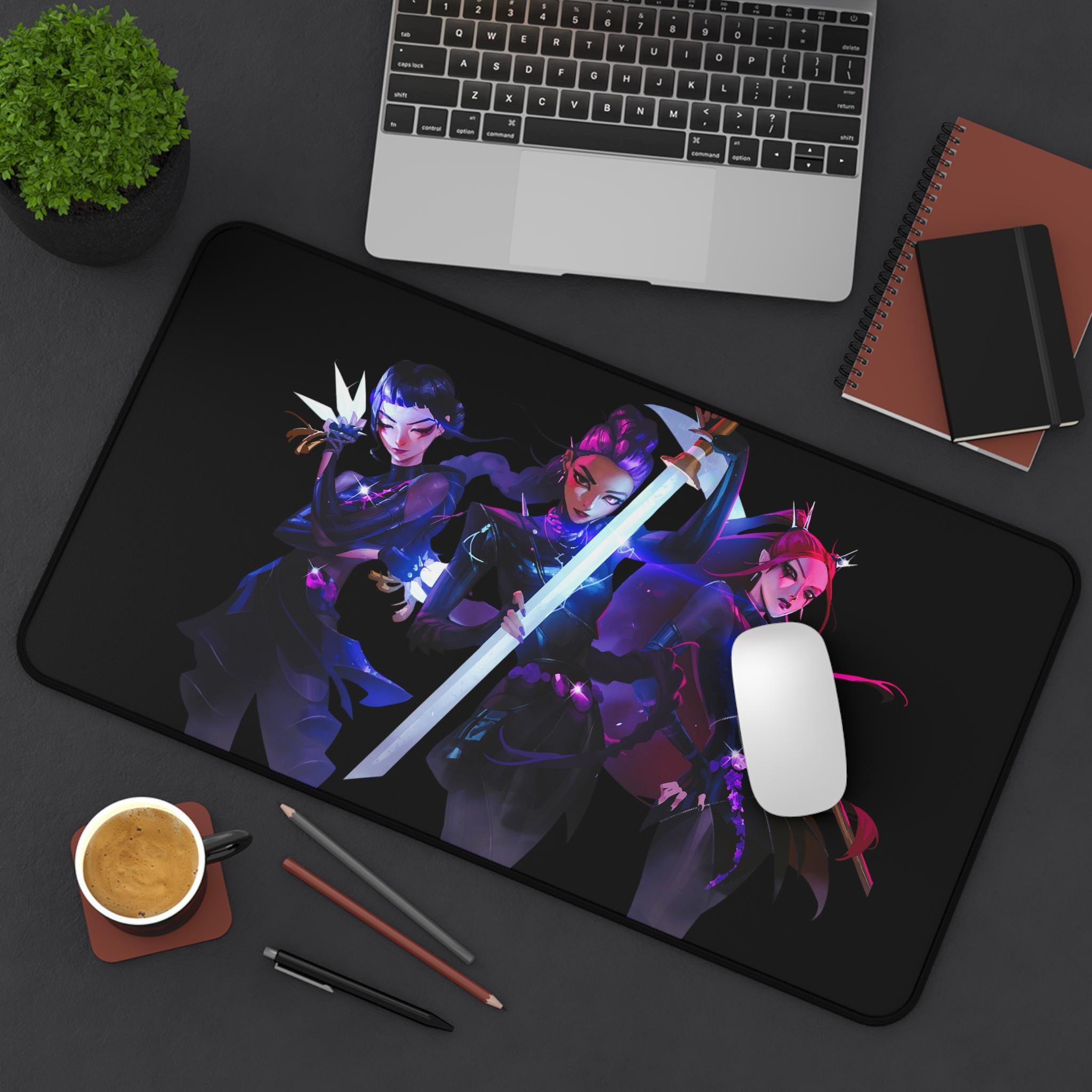 Hd Kpop Desk Mat, Kpop Demon Hunters Golden Huntrx Girls K-pop Saja Boys Soda Pop Anime, Desk Accessories, Office Decor, Extra