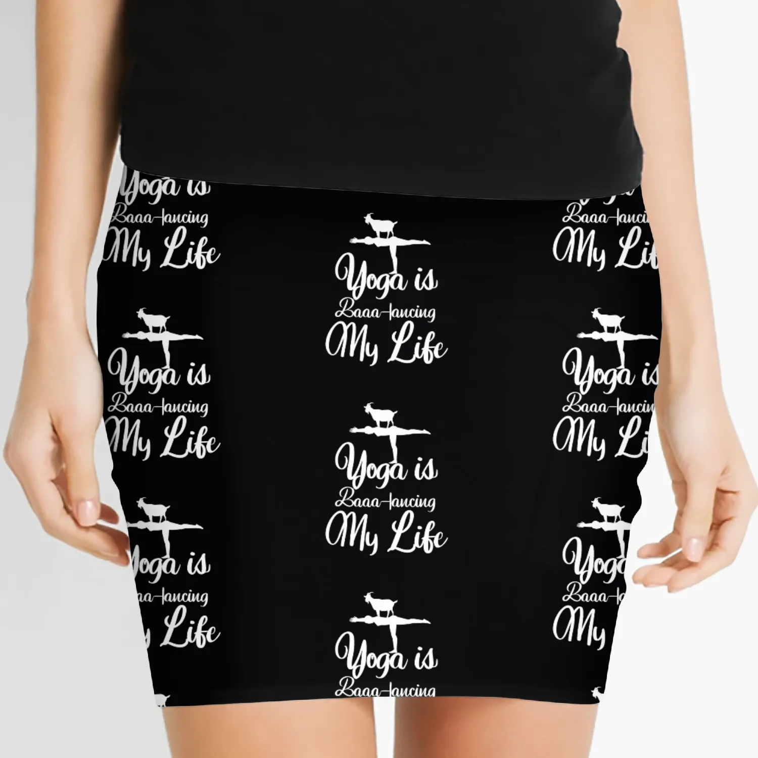 Goat Yoga Balancing My Life Women's Mini Skirts