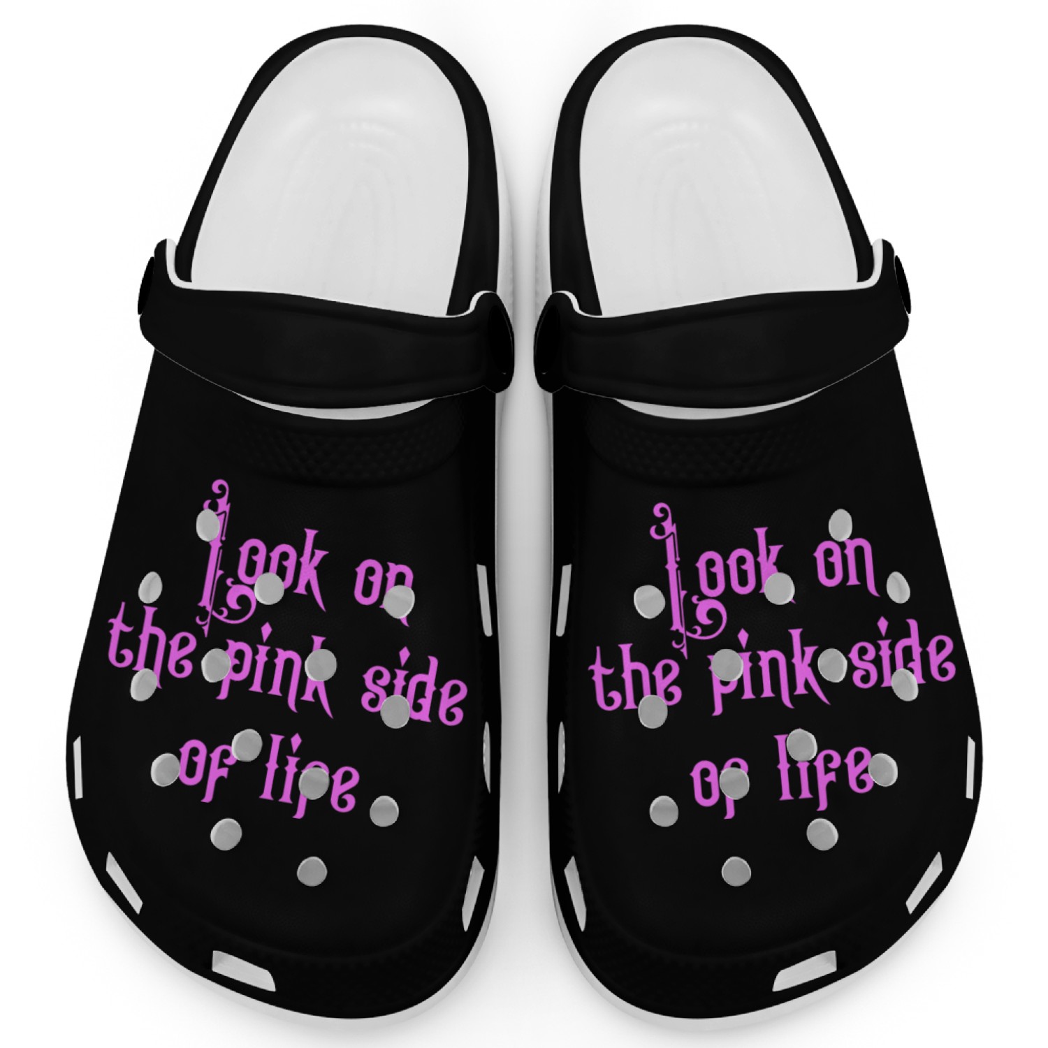 Look on the pink side of life Clogs