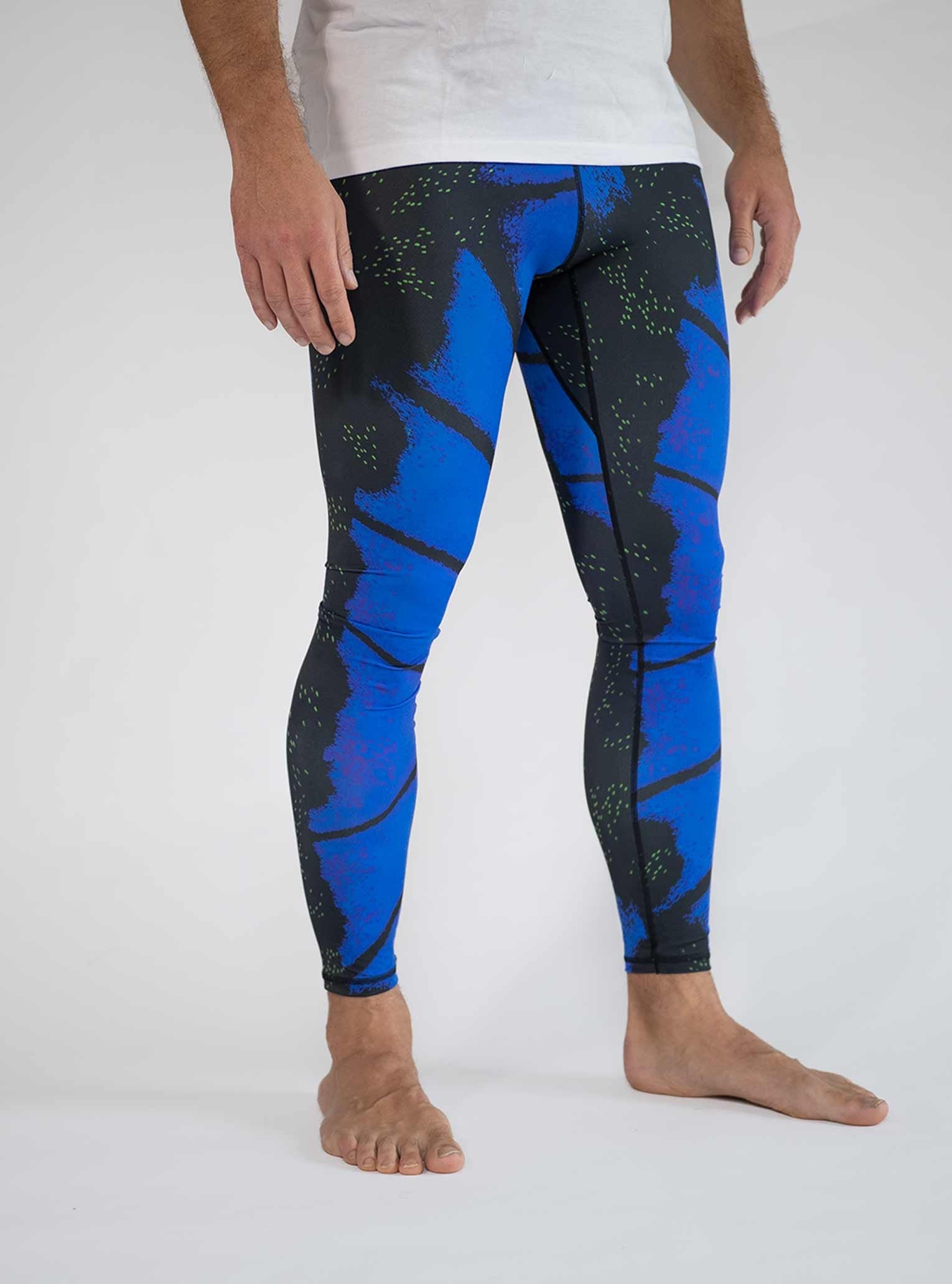 Men's printed sport tights / Men's colorful leggings