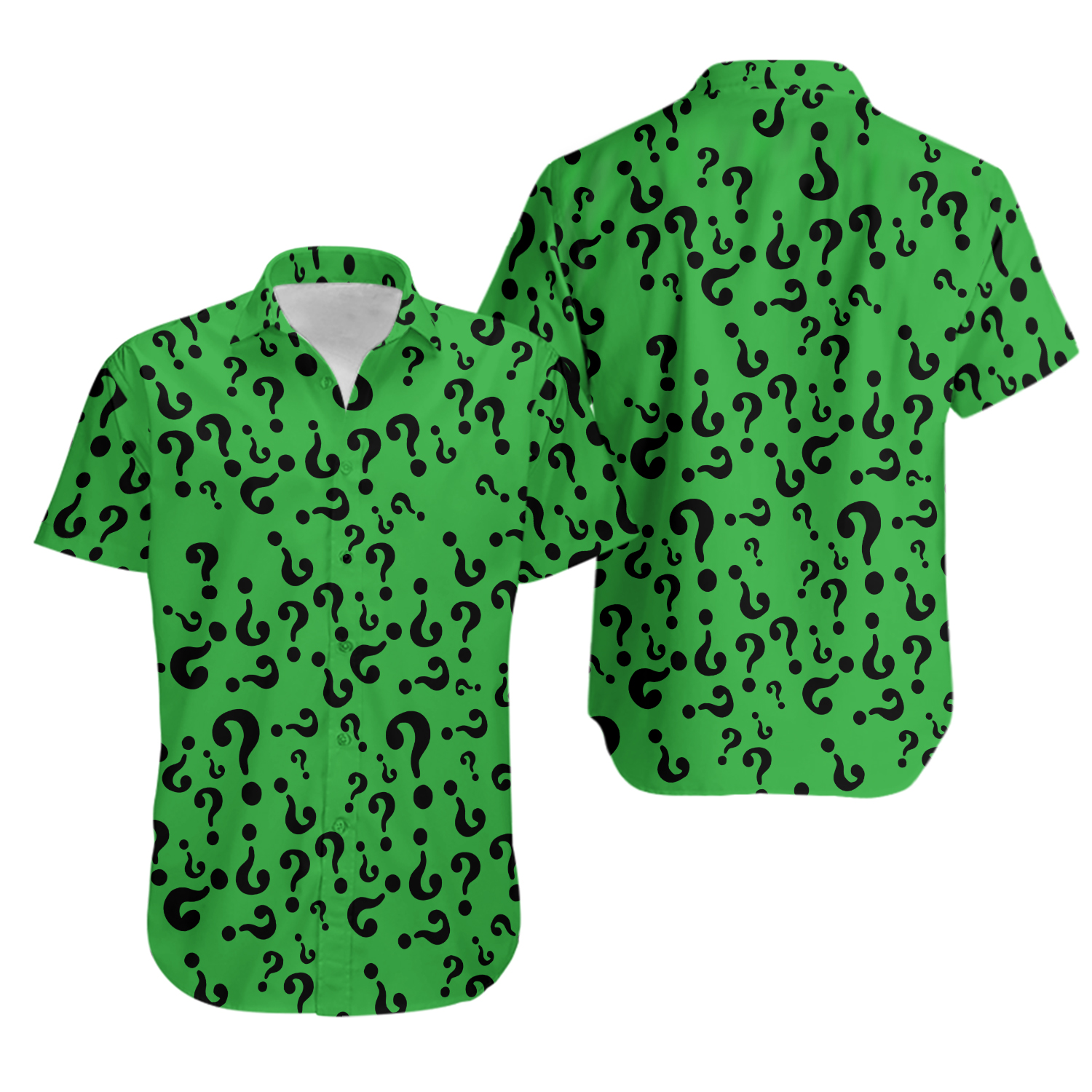 Riddler Supervillain Green Hawaiian Shirt, Horror Movie Shirt