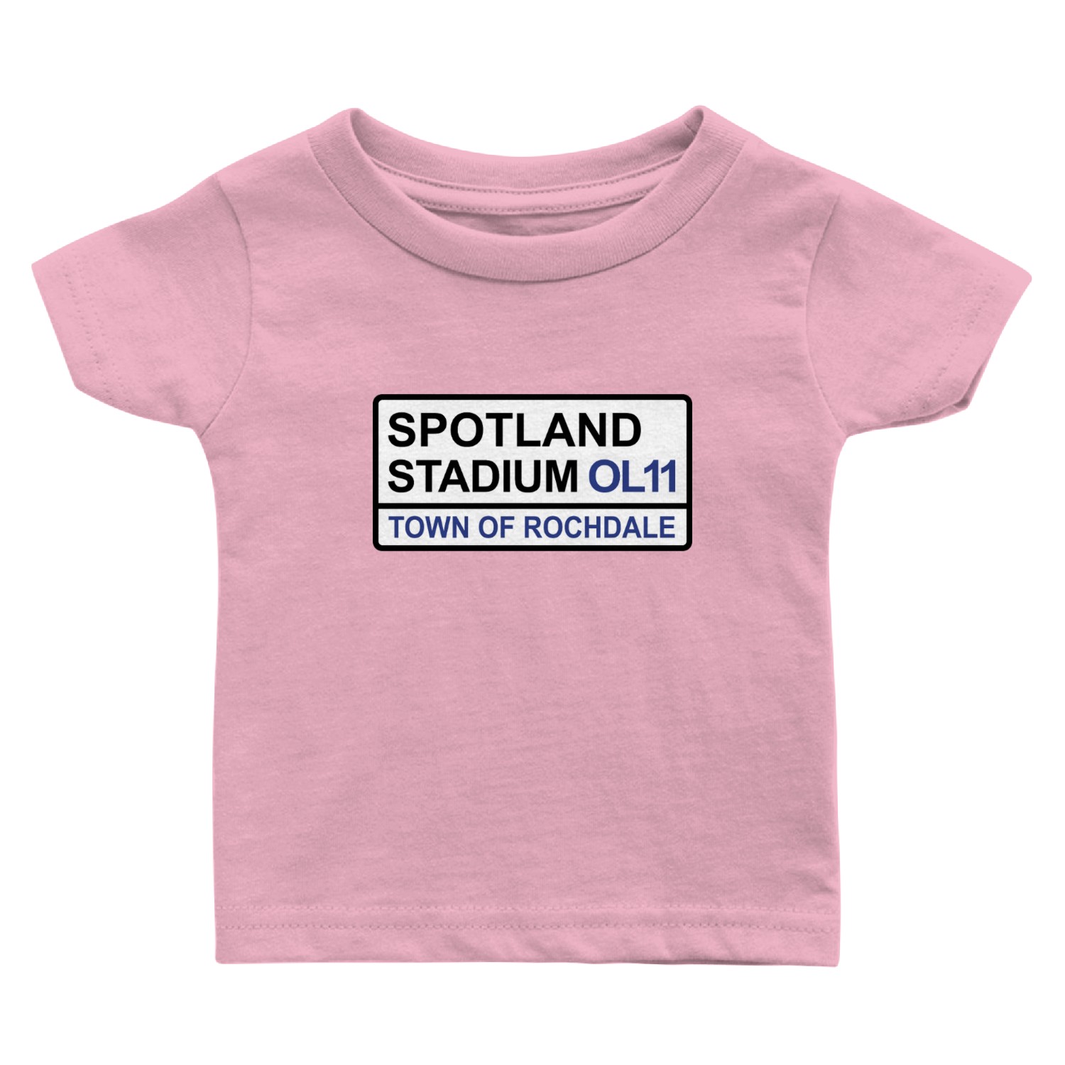 Rochdale Spotland Stadium Iconic Street Sign Baby T Shirts