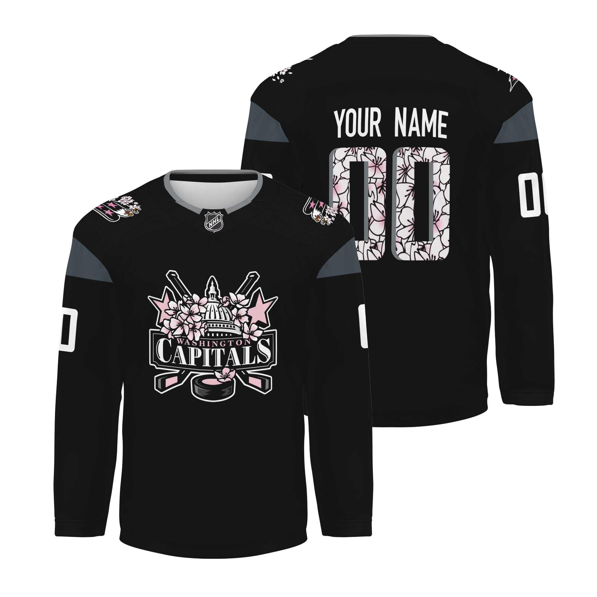 Washington Capitals Cherry Blossom 2026 Personalized Hockey Jersey