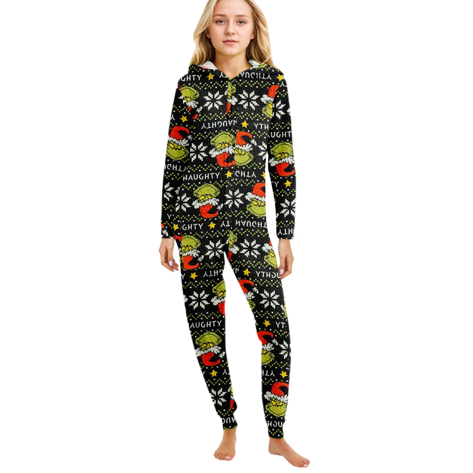 Funny Character Hooded Jumpsuit | Christmas Pajama Outfits | Family Matching Pajamas