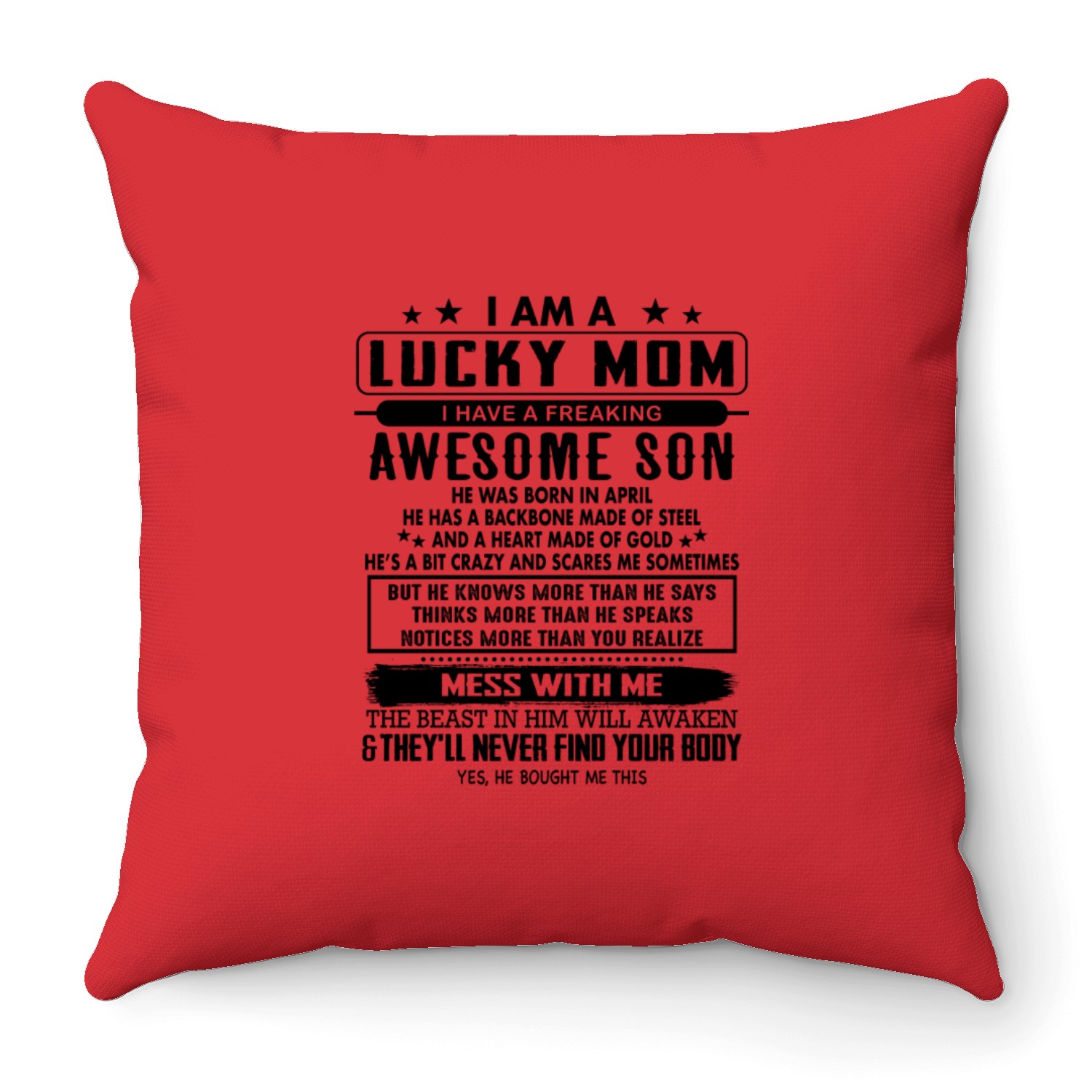 НЕ KNOWS MORE THAN НЕ SAYS THINKS MORE THAN НЕ Throw Pillows