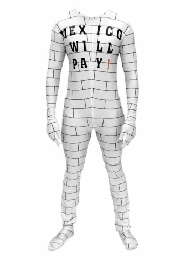 Adult Donald Trump Build A Wall Mexico Will Pay Jumpsuit Funny Cosplay Costume