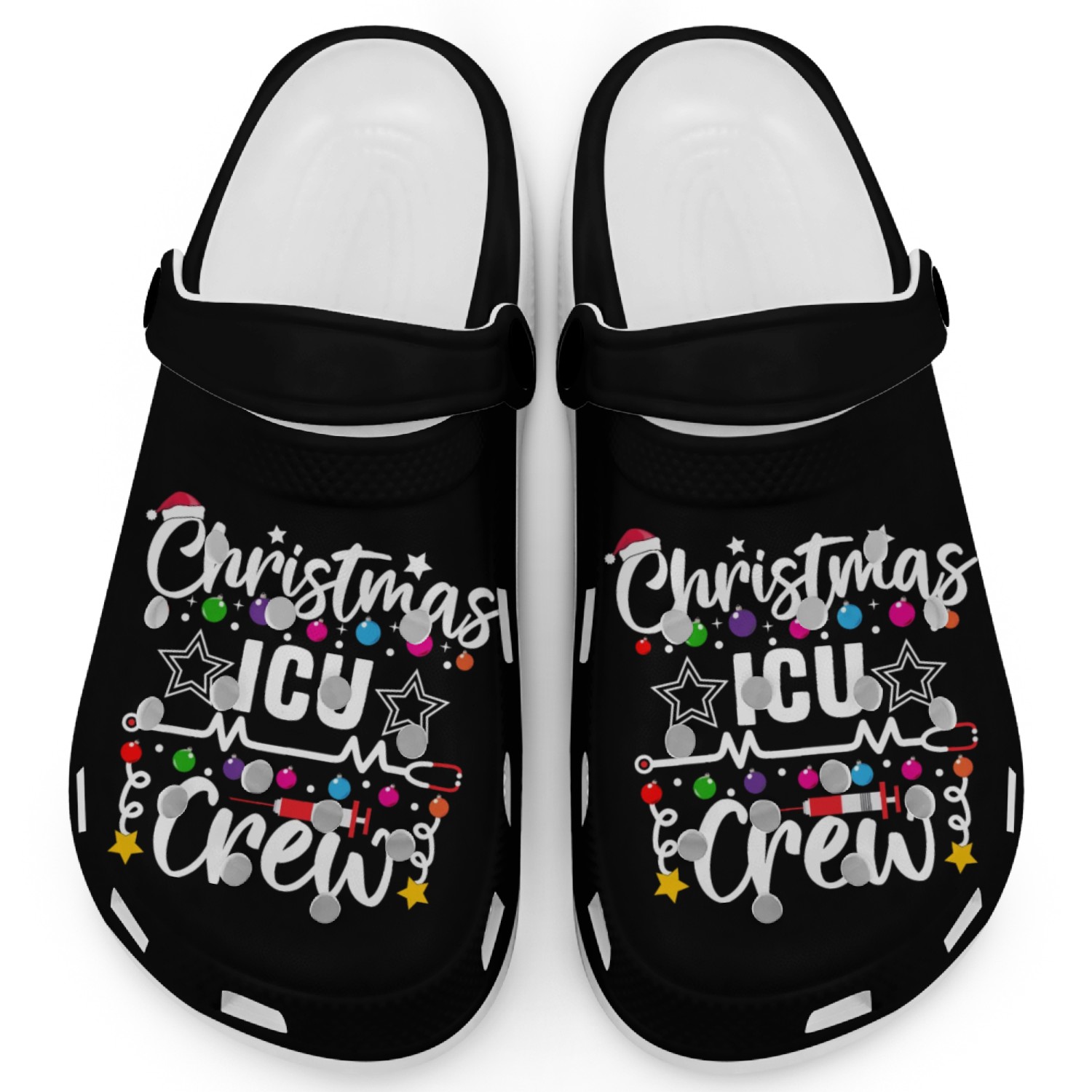 Christmas ICU Crew Intensive care Unit Nursing Clogs