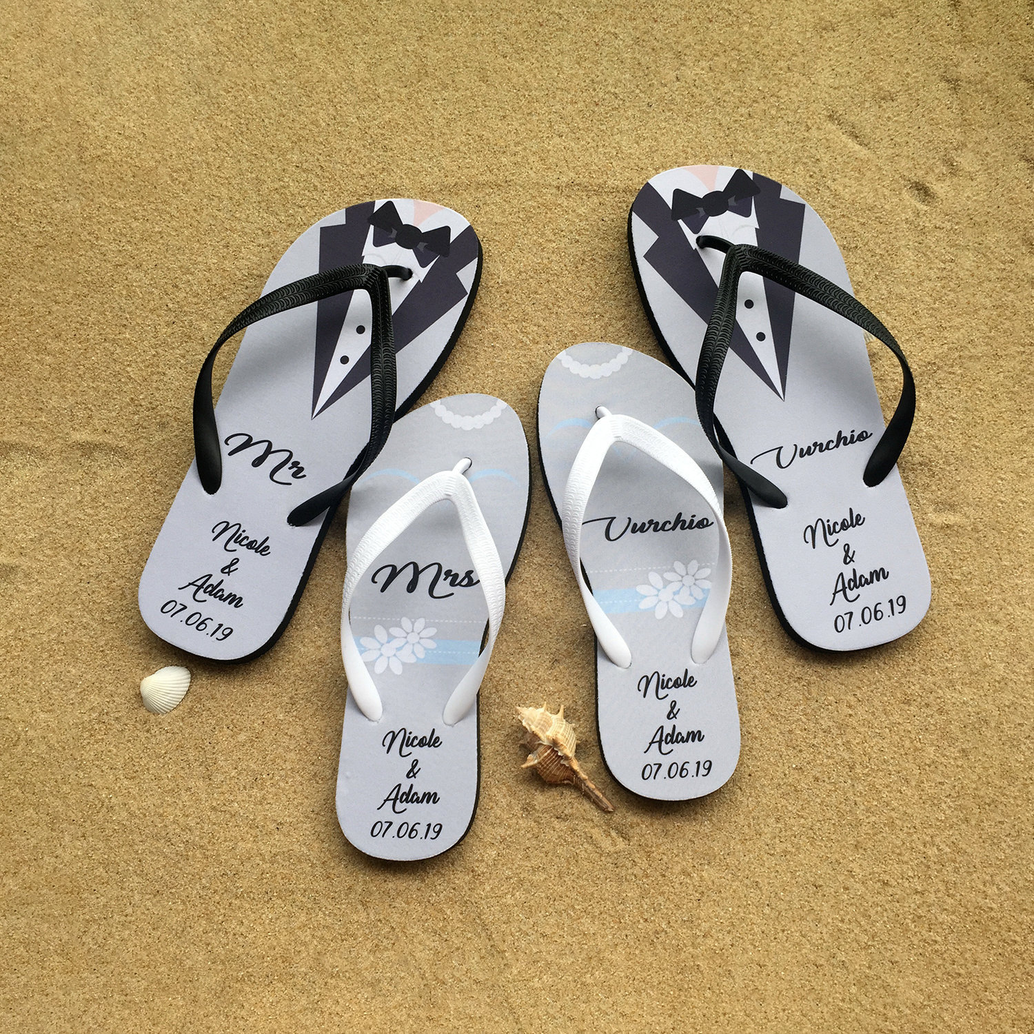 Custom Flip Flops, Bridal Flip Flops, Wedding Flip Flops, Mr Flip Flop, Mrs Flip Flops,White flip flops,Beach flip flop