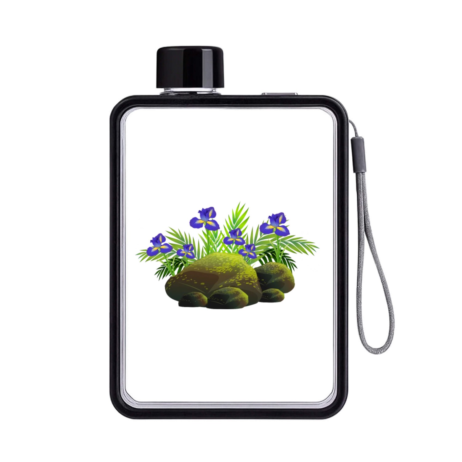 Nature flowers Flat Water Bottles