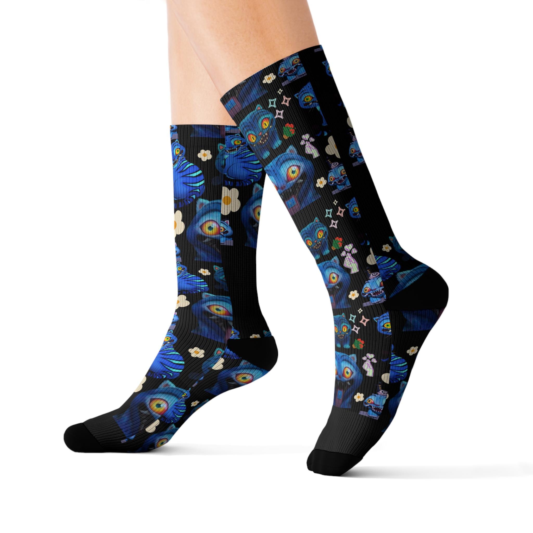 Derpy Tiger Kpop Demon Hunters Socks for cute sleepy time