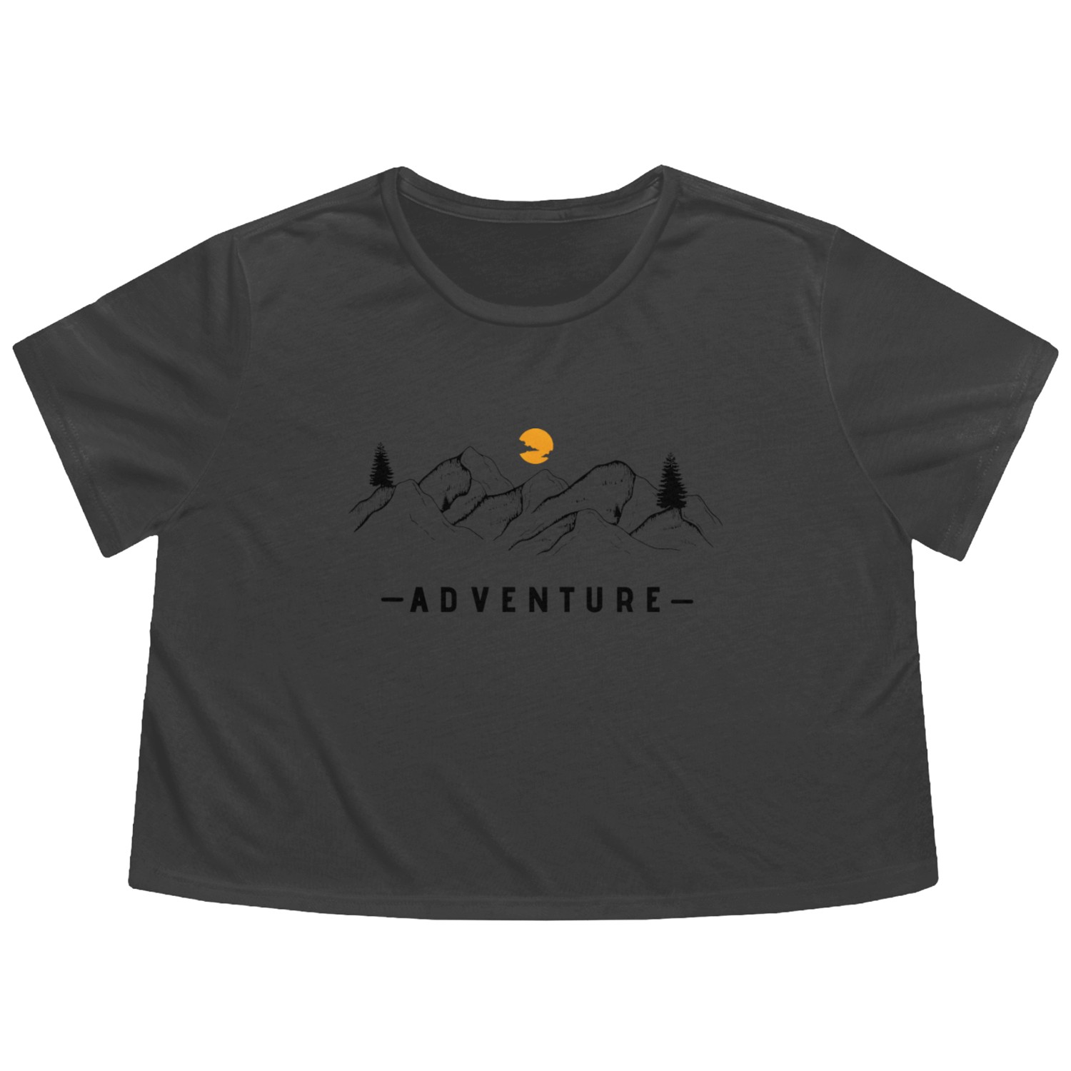 Adventure Awaits – Outdoor Explorer Design Flowy Cropped Tees