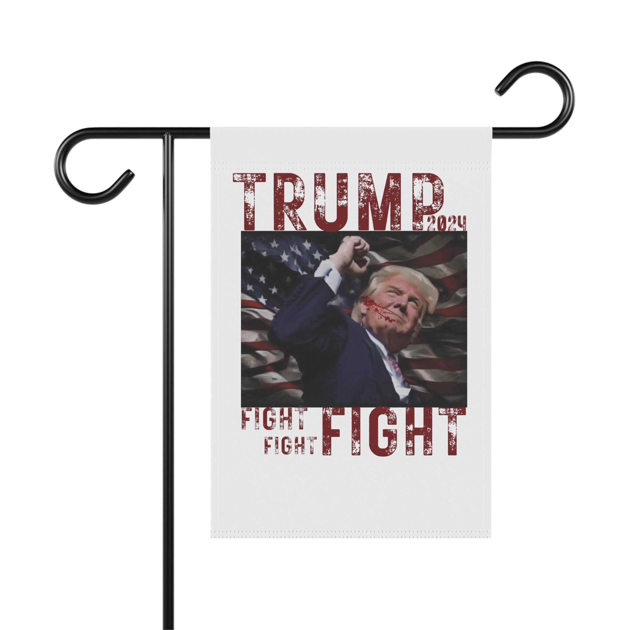 Trump 2024 Banner (White), Trump Garden Flag, Trump House Flagh Trump Fight