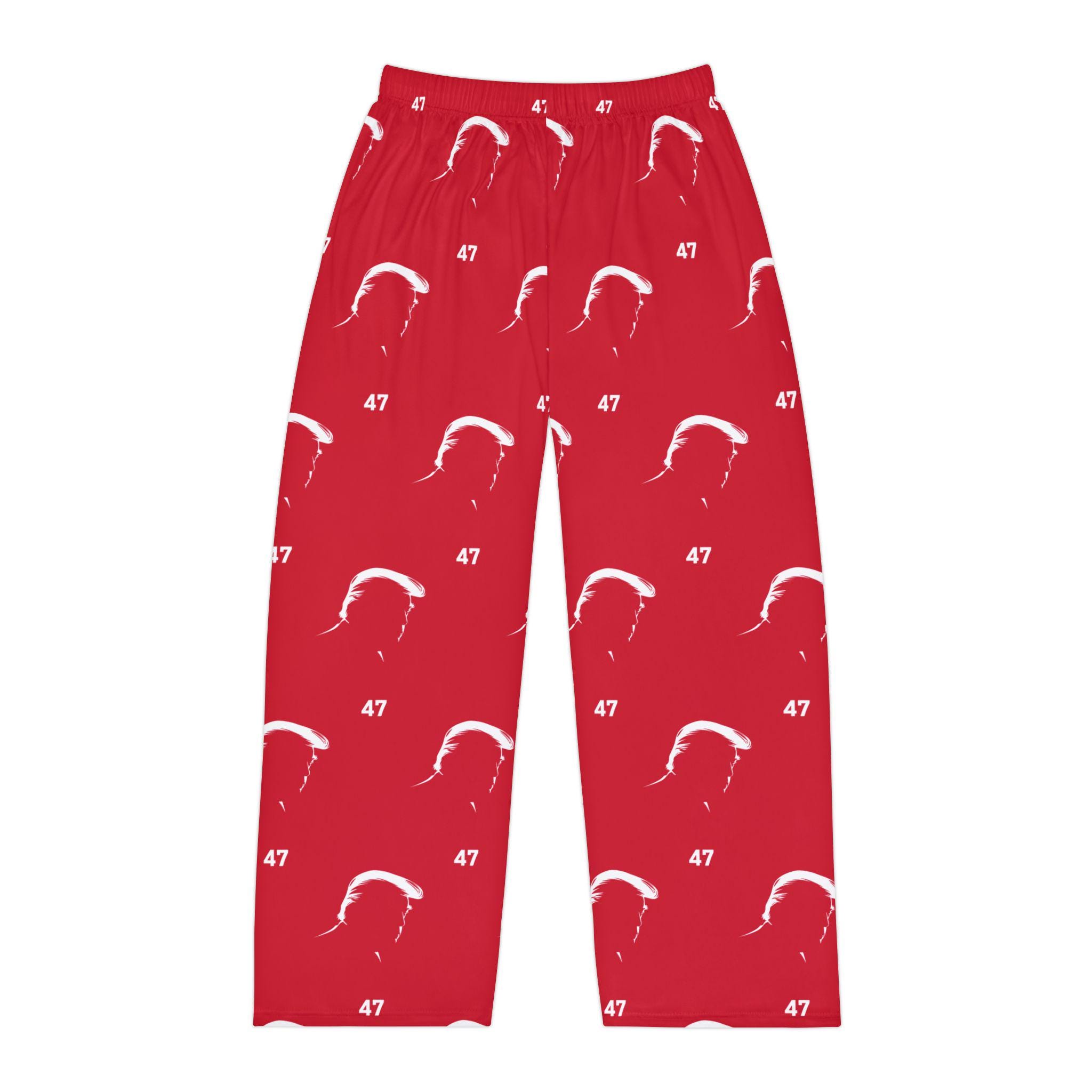 Trump '47' Men's Pajama Pants, Political Sleepwear, Republican Lounge Pants, Presidential PJ Bottoms, Election Night Apparel