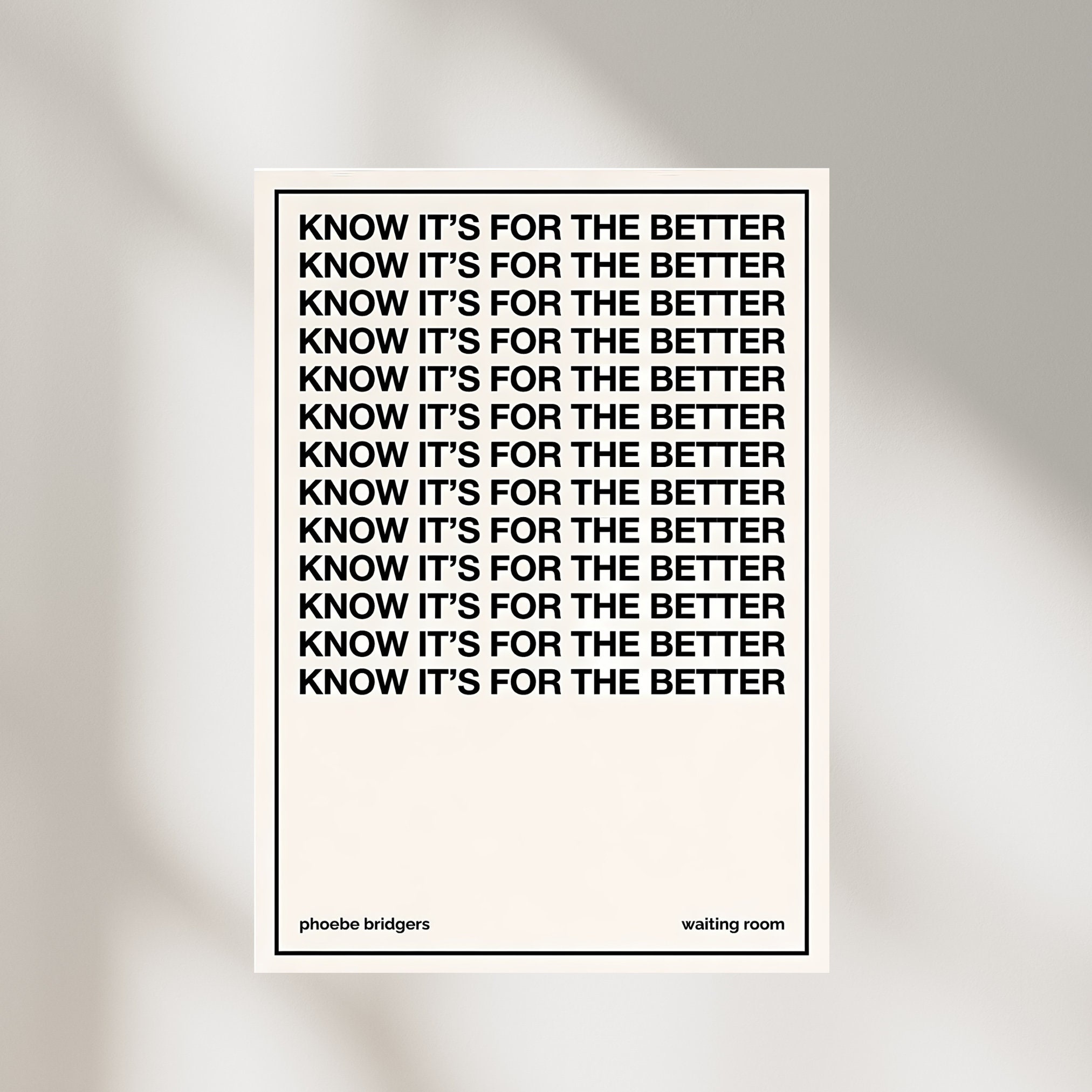 Phoebe Bridgers Poster Know it's For The Better Retro Poster Wall Art Home Decor Gift | Gracie Abrams Poster | Music Gift | Music Wall Decor, Available in 7 Sizes