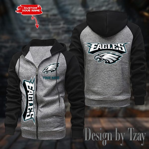 Philadelphia Eagles Raglan Zip Hoodie, Football Lover Gift, Game Day