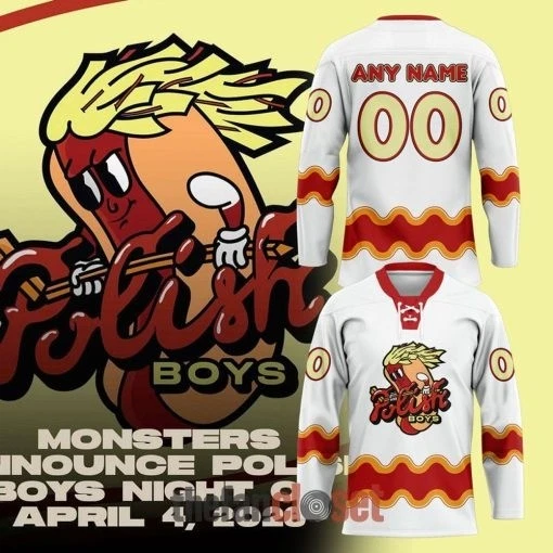 Cleveland Monster Polish Boy New 2025 Hockey Jersey All Sizes