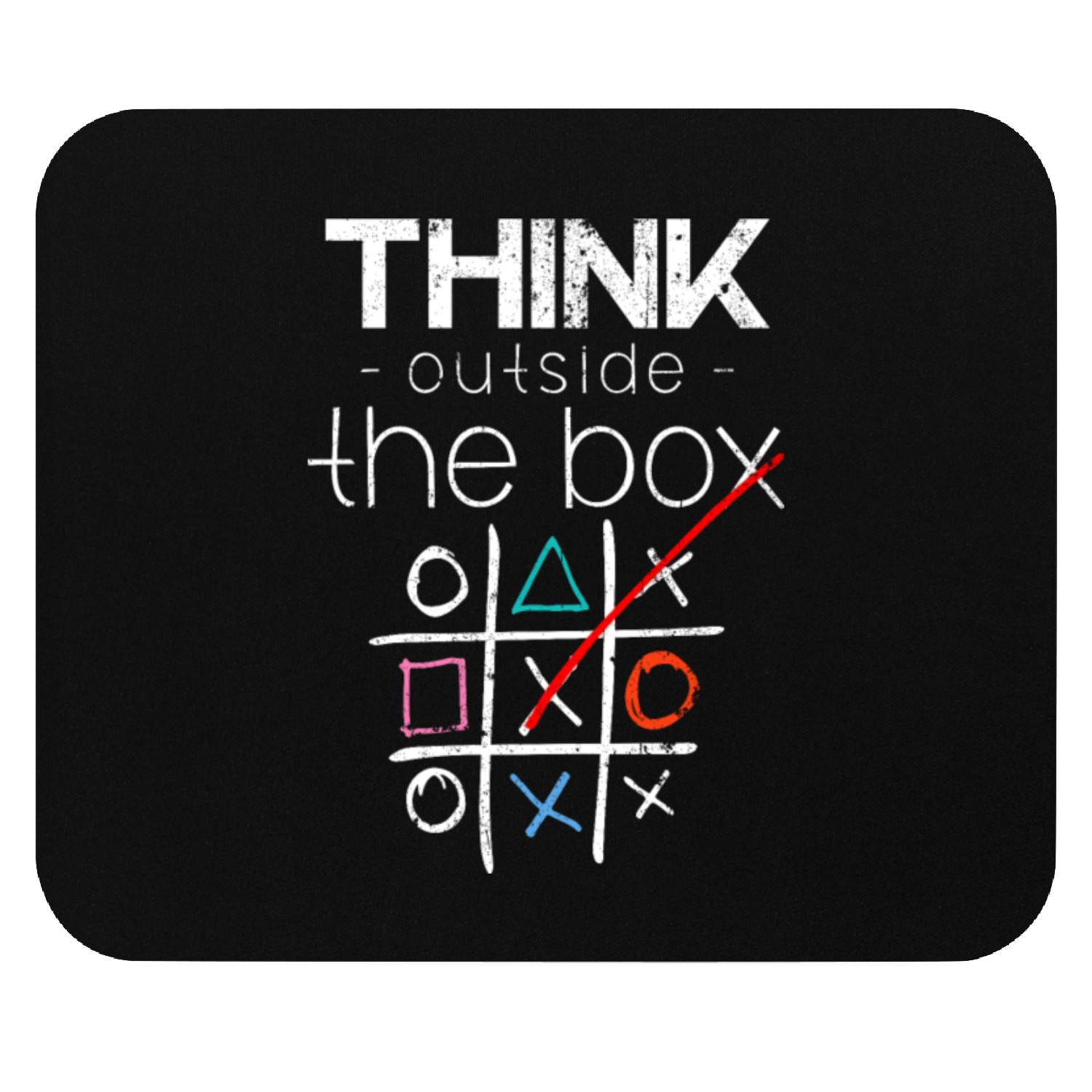 think outside the box Mouse Pads