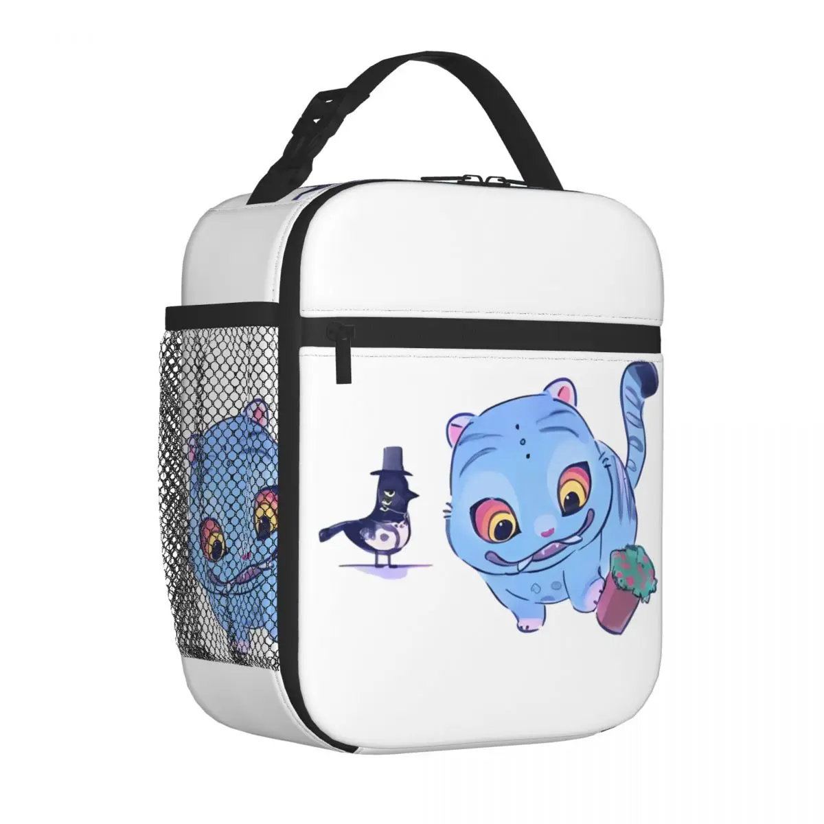 Kpop Demon Hunters Blue Tiger Face Insulated Lunch Bag