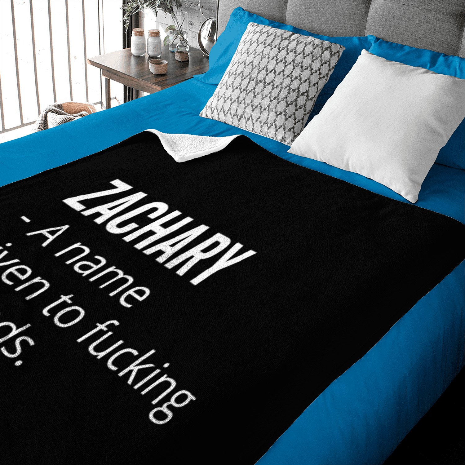 Zachary a Name Given to Fucking Legends Baby Blankets