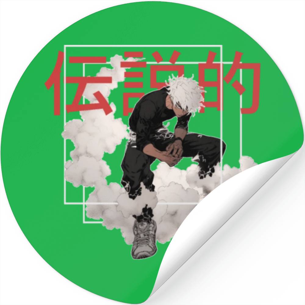 Anime Punk Guy Shounen Japanese Streetwear Alt Aes Stickers