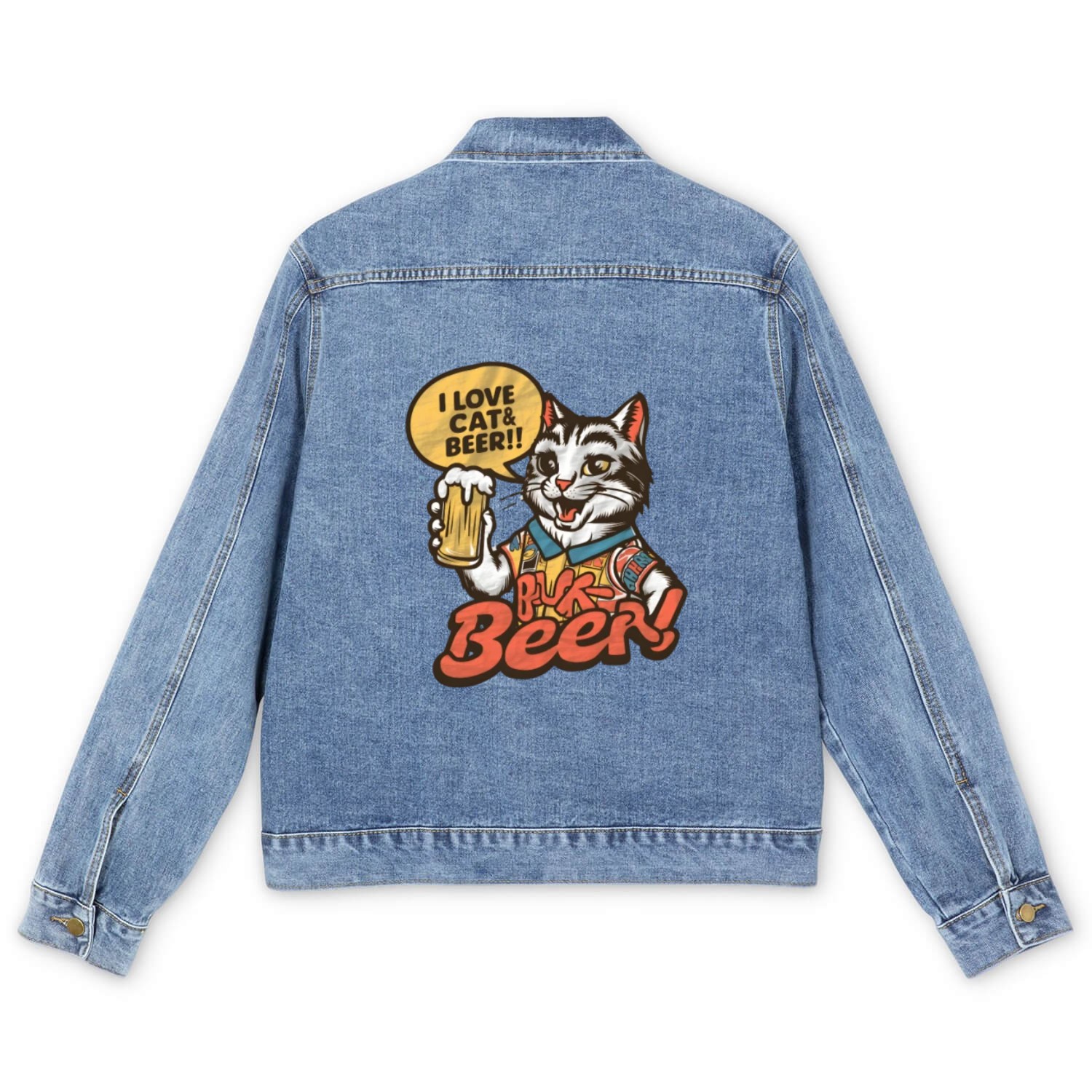 I Love Beer Men's Denim Jackets