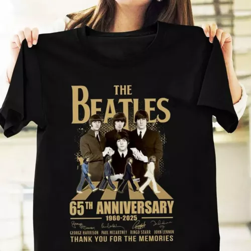 The Beatles Rock Band 1960-2025 65th Anniversary T Shirts