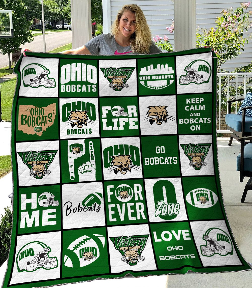 Ohio University Bobcats Quilt, Bedding Decor