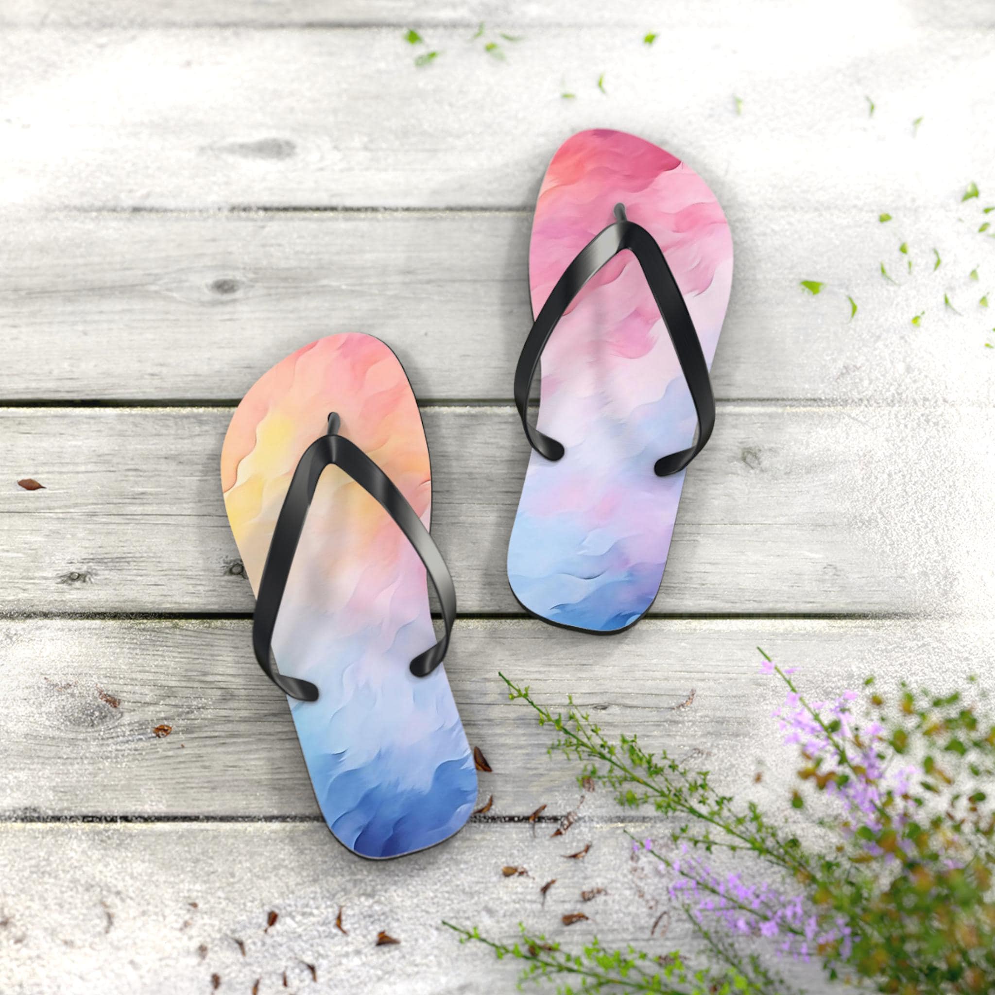 Surreal Sky Flip Flops Gift, Beach Flip Flops, July 4th Flip Flops, Flip Flops Gift, Summer Sandals, Summer Flip Flops
